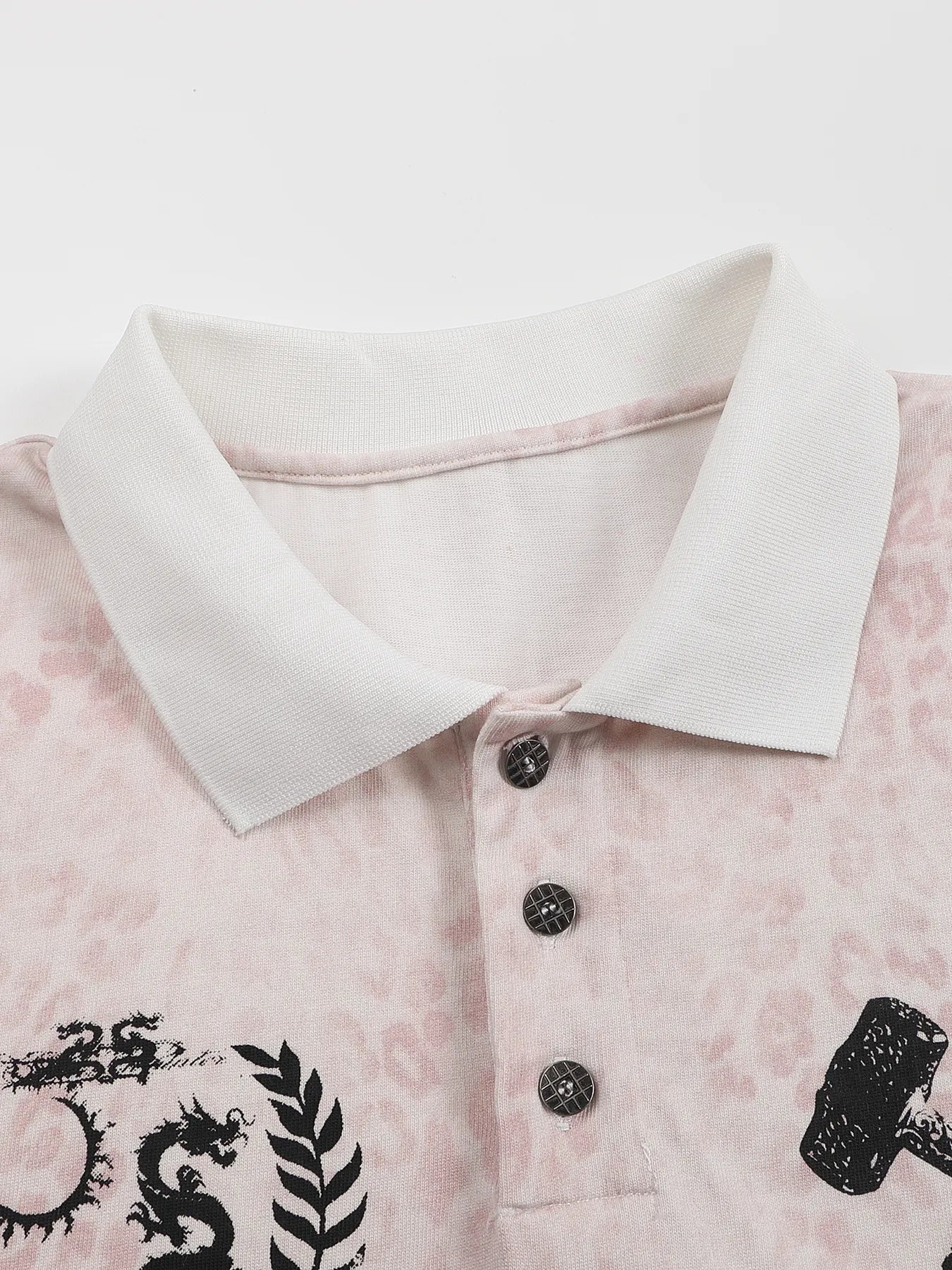Leopard print polo shirt