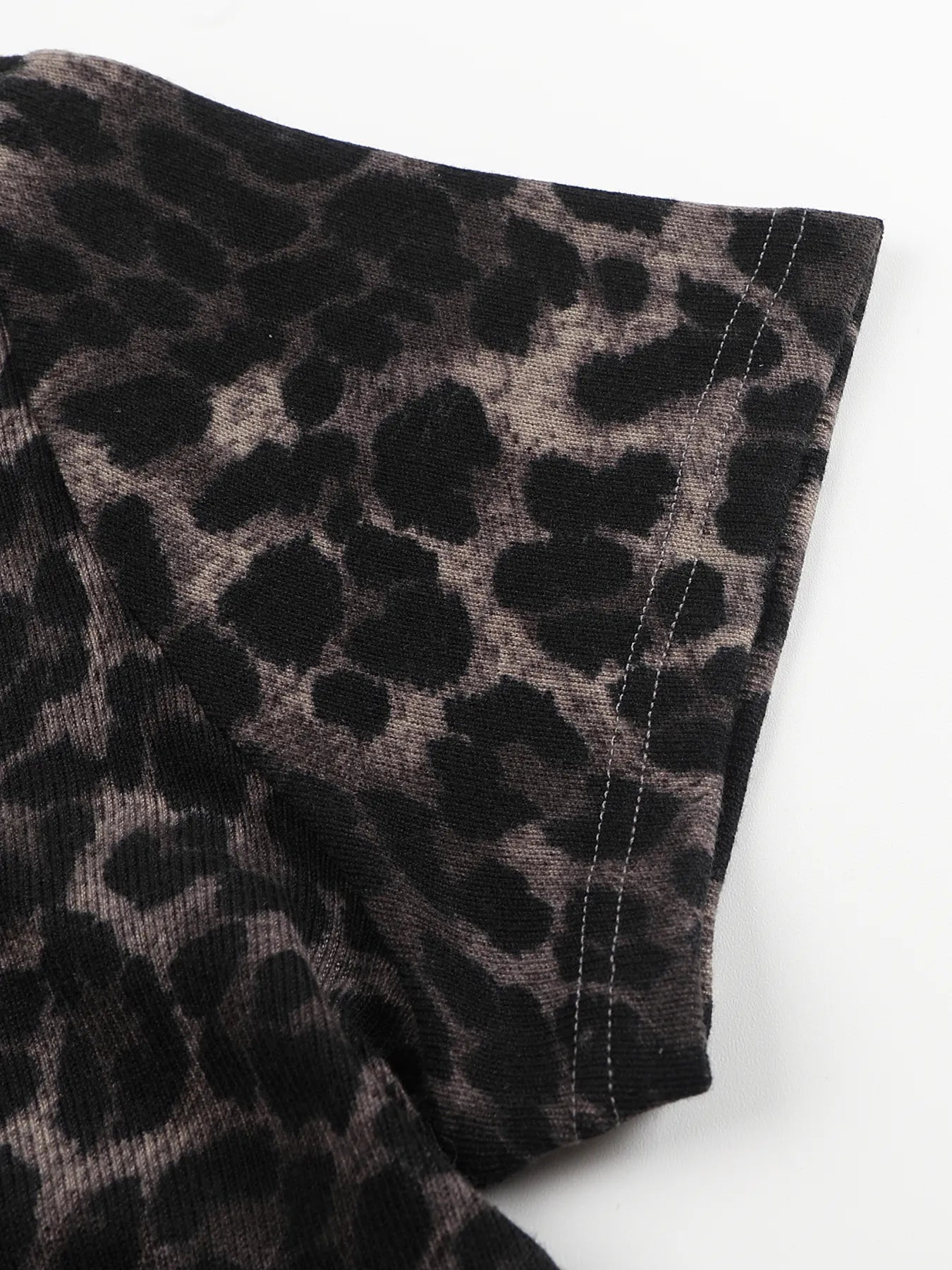 Leopard print polo shirt