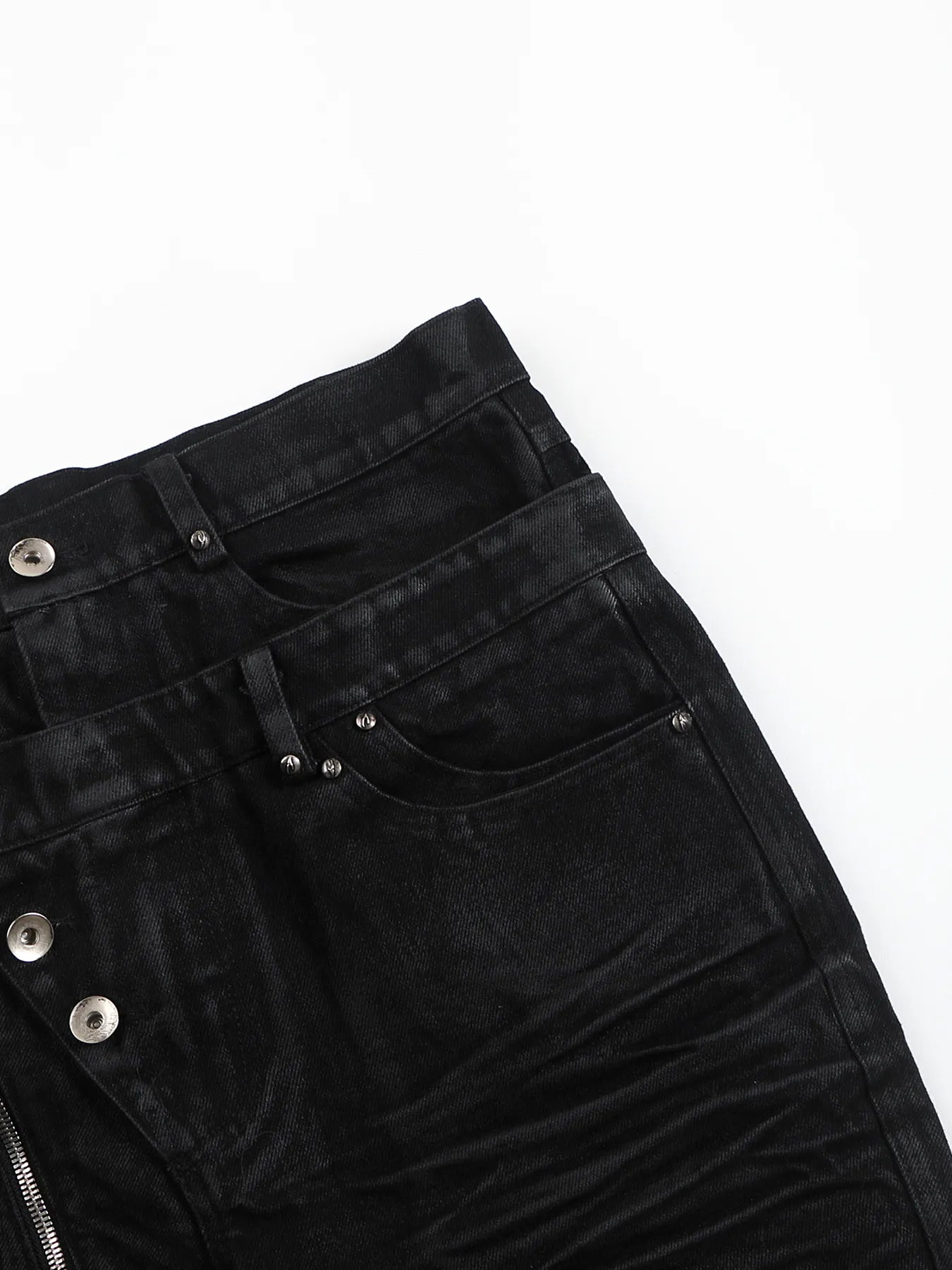 Skinny jeans with double waists