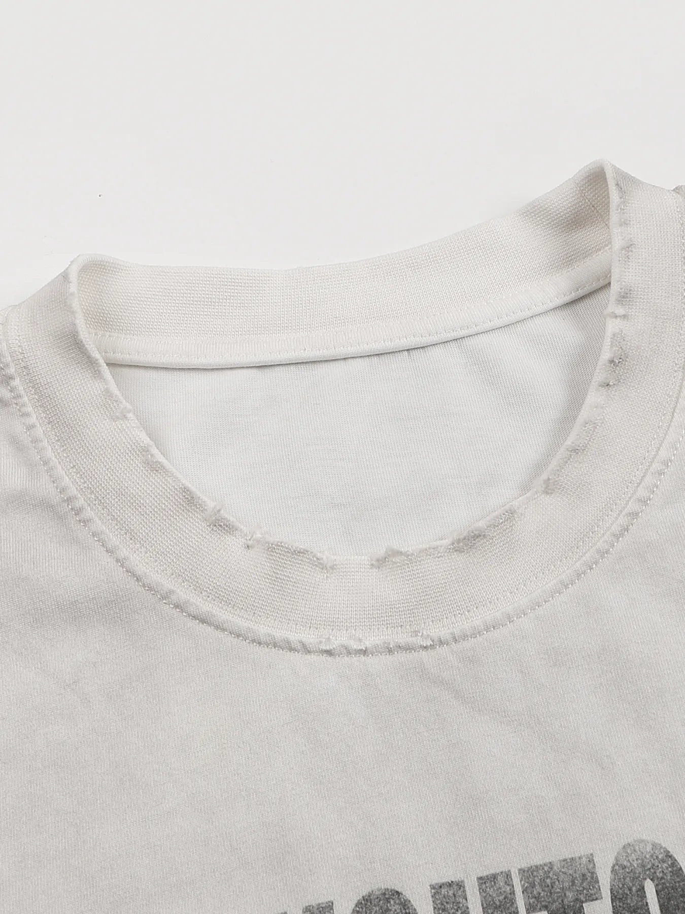 Water-washed, aged-style T-shirt