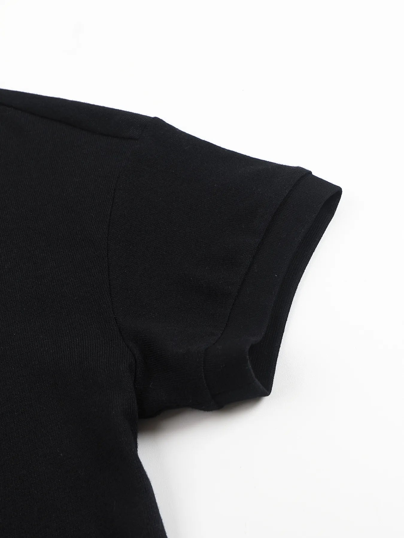 Wool blended printed short-sleeved shirt