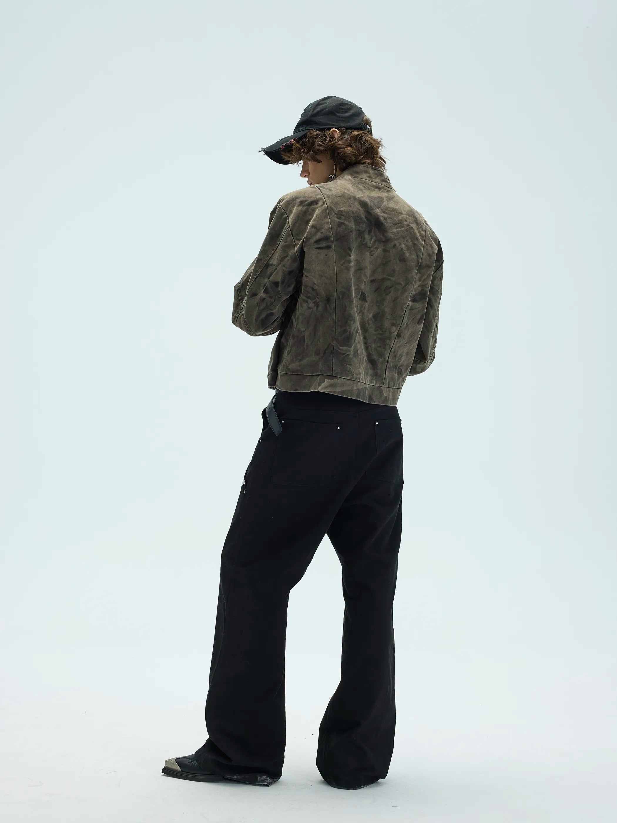 Model shot of Deconstructed False-Layer Jacket 9