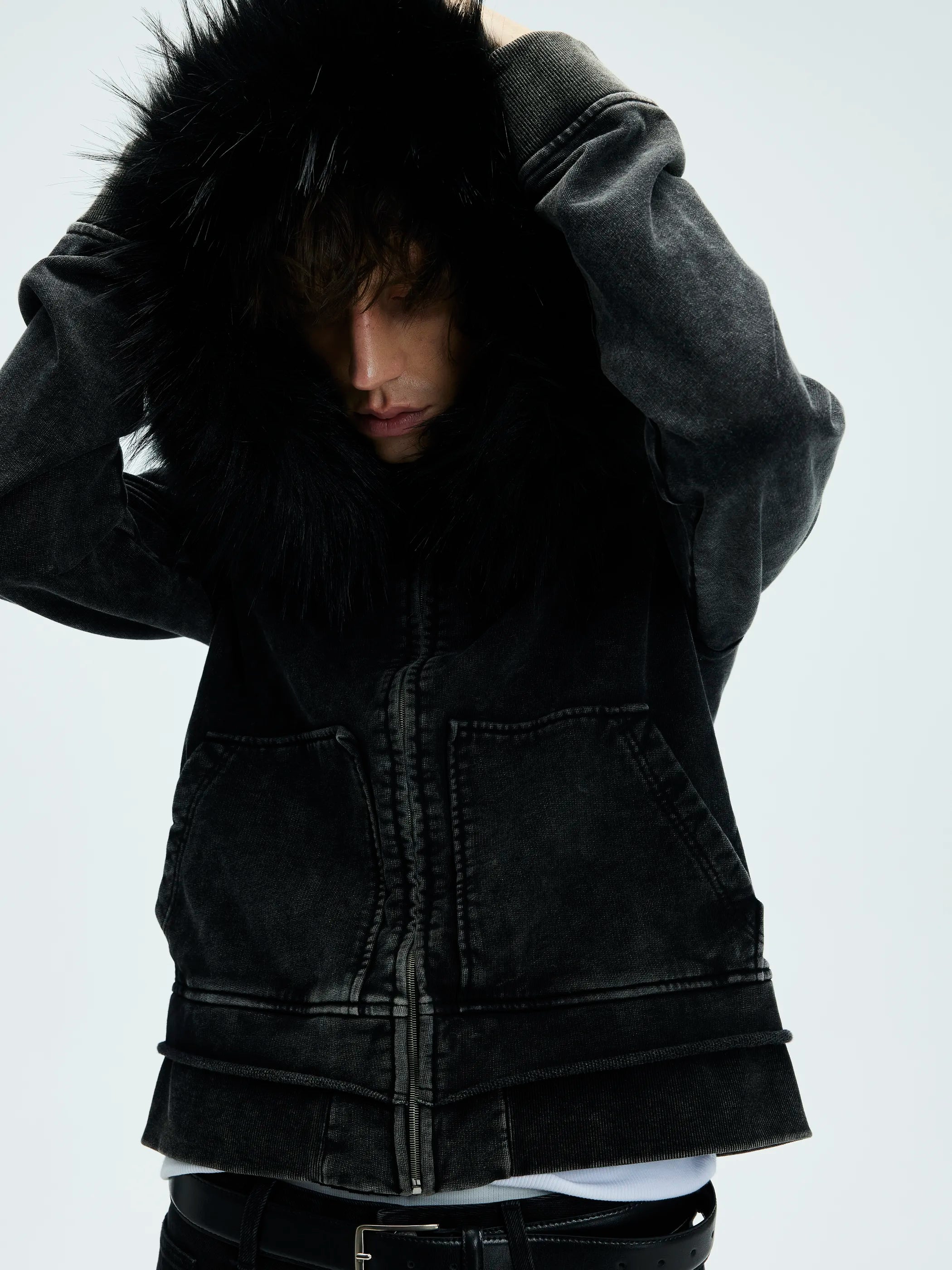 Main shot of Detachable Hood Hoodie