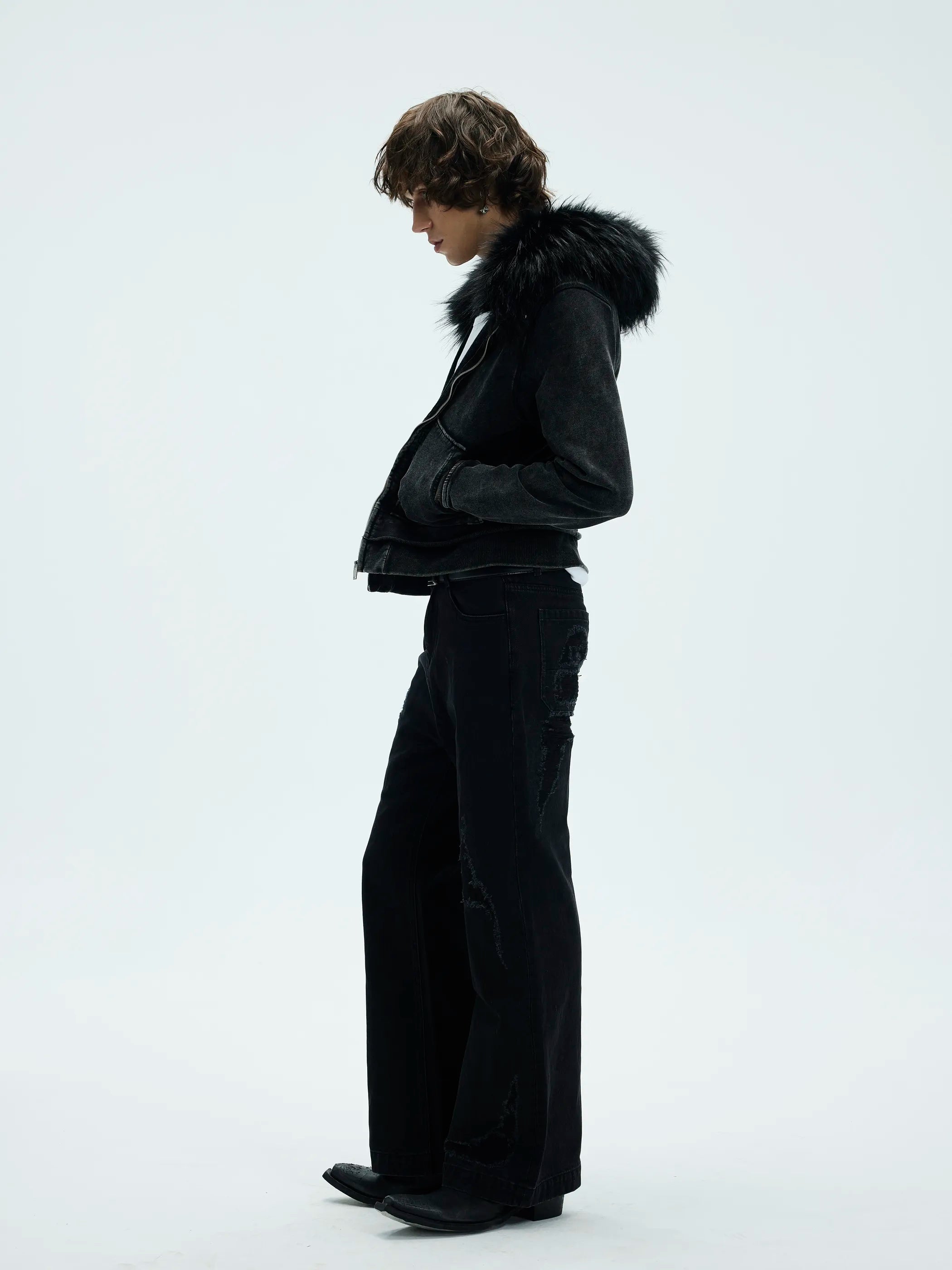 Model shot of Detachable Hood Hoodie 3