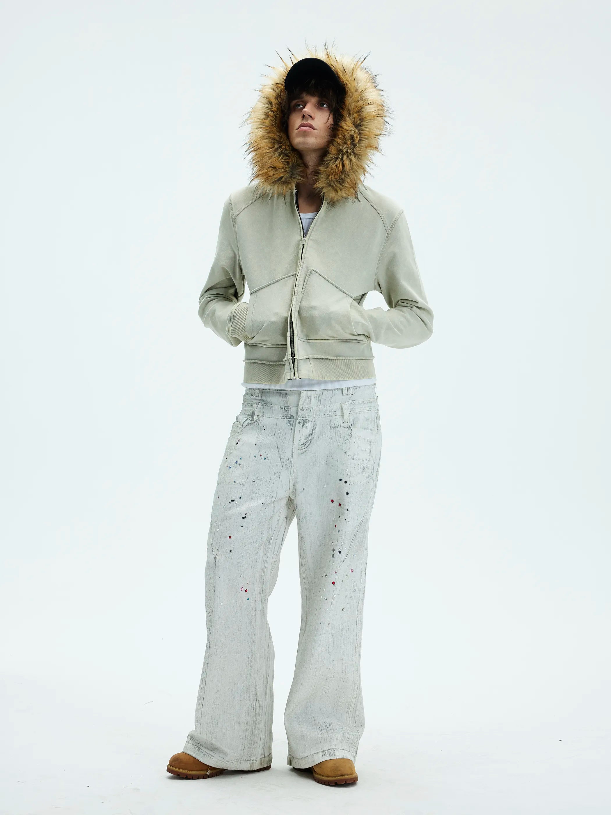 Model shot of Detachable Hood Hoodie 2