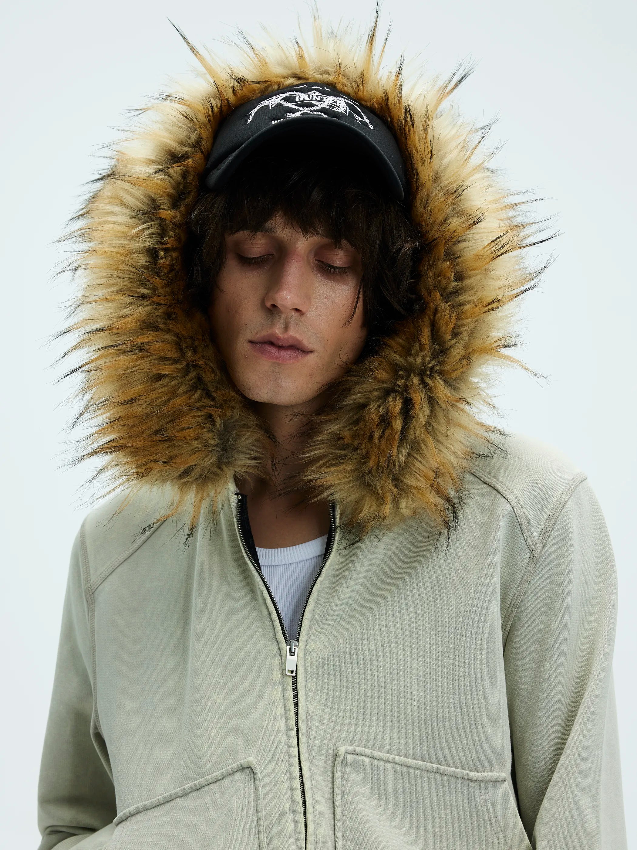 Model shot of Detachable Hood Hoodie 5