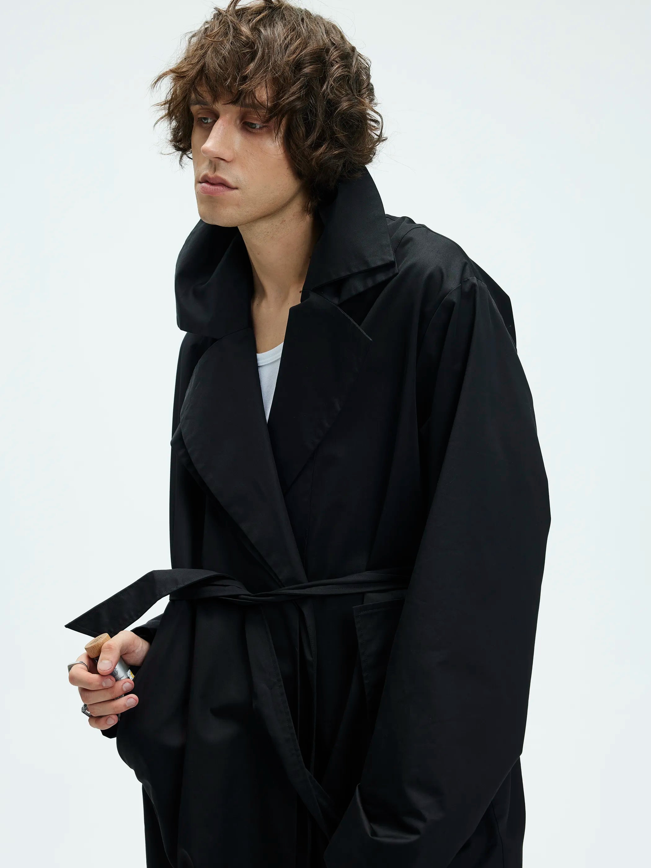 Model shot of Dual-Collar Chesterfield Coat 4