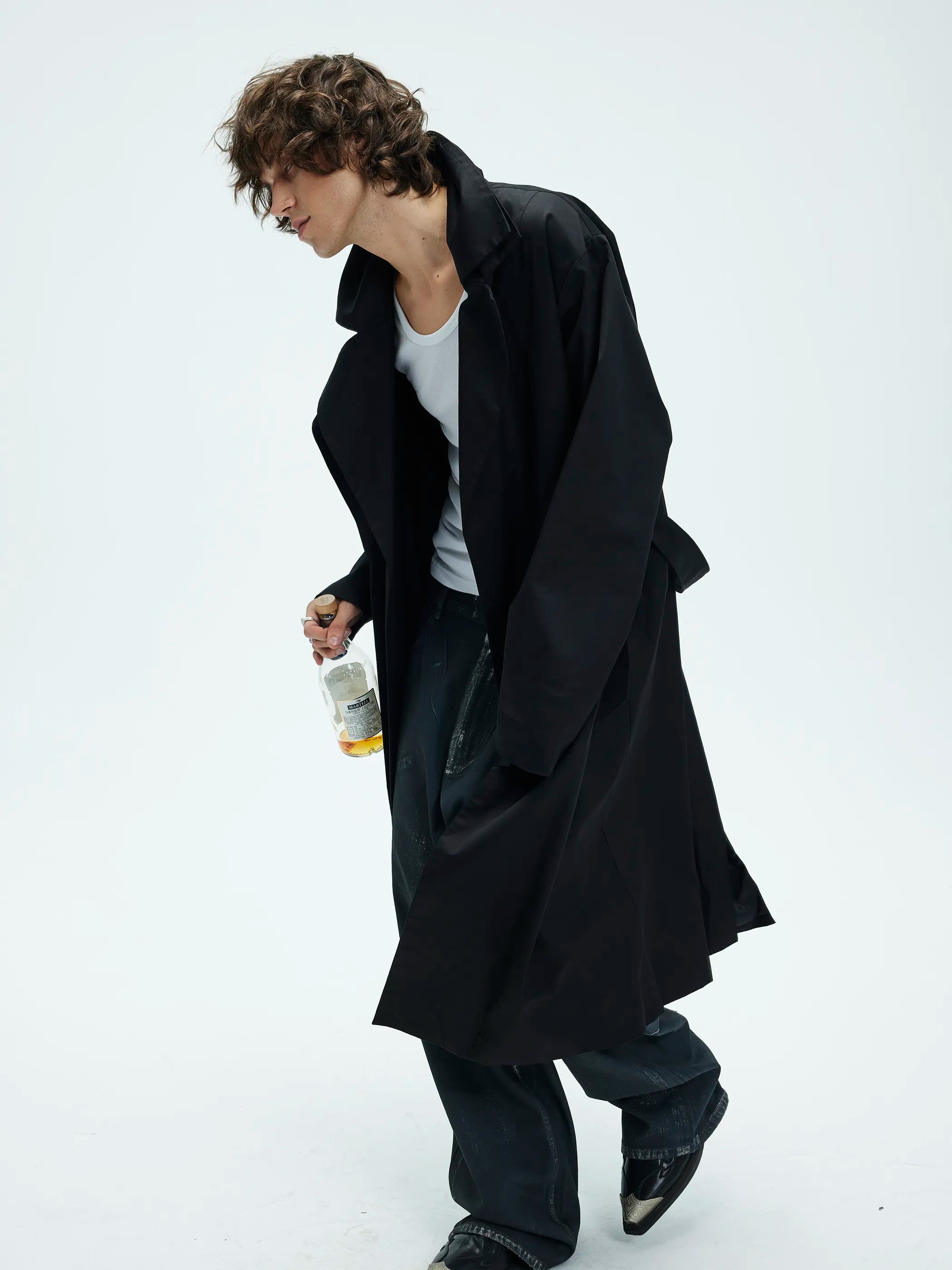 Model shot of Dual-Collar Chesterfield Coat 5