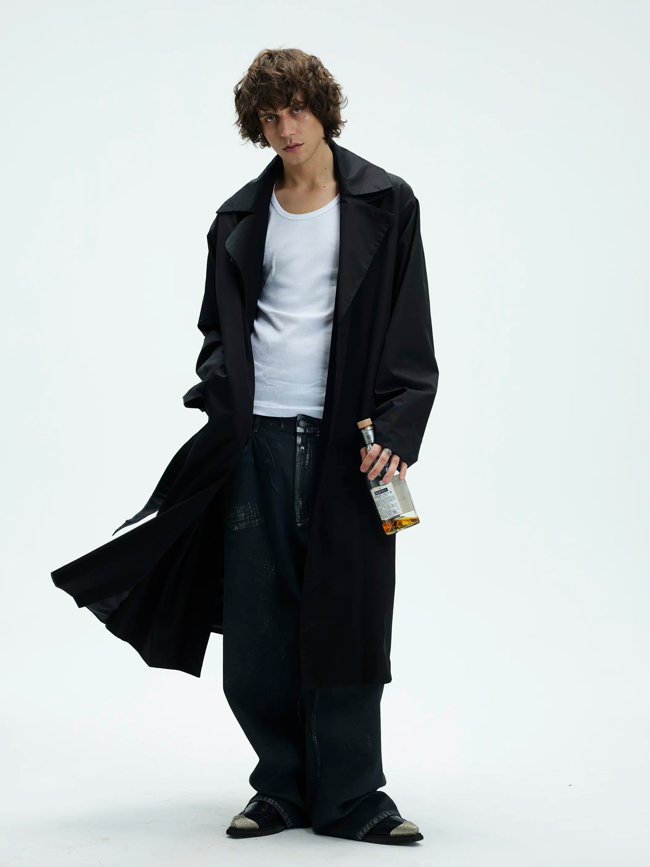 Model shot of Dual-Collar Chesterfield Coat 7