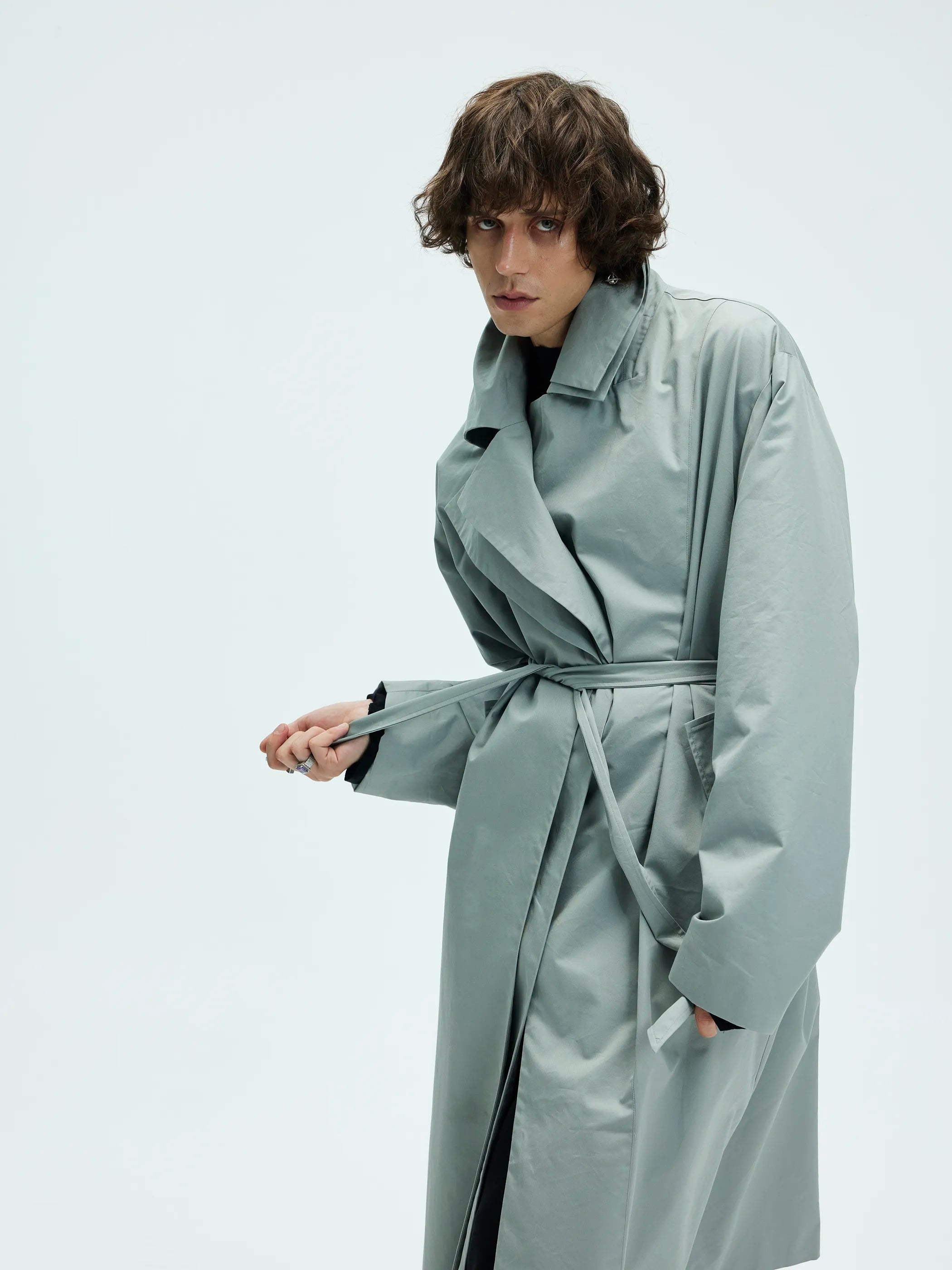 Model shot of Dual-Collar Chesterfield Coat 3