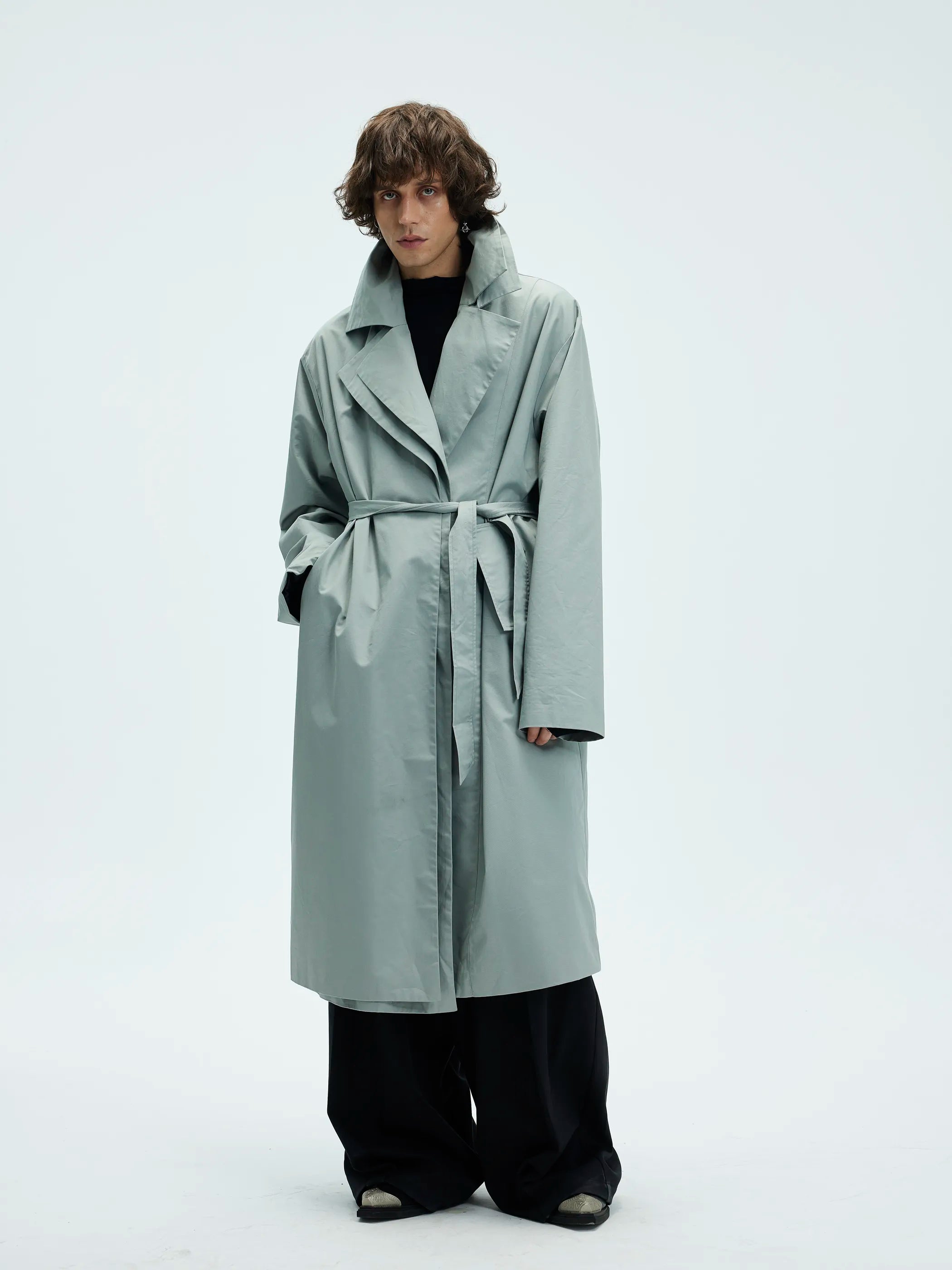 Model shot of Dual-Collar Chesterfield Coat 5