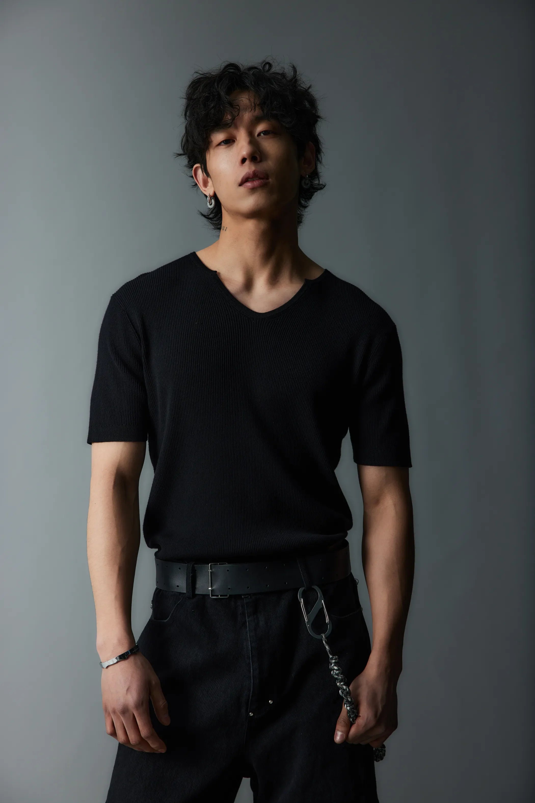 Main shot of Cloud-Knit V-Neck Relaxed Tee