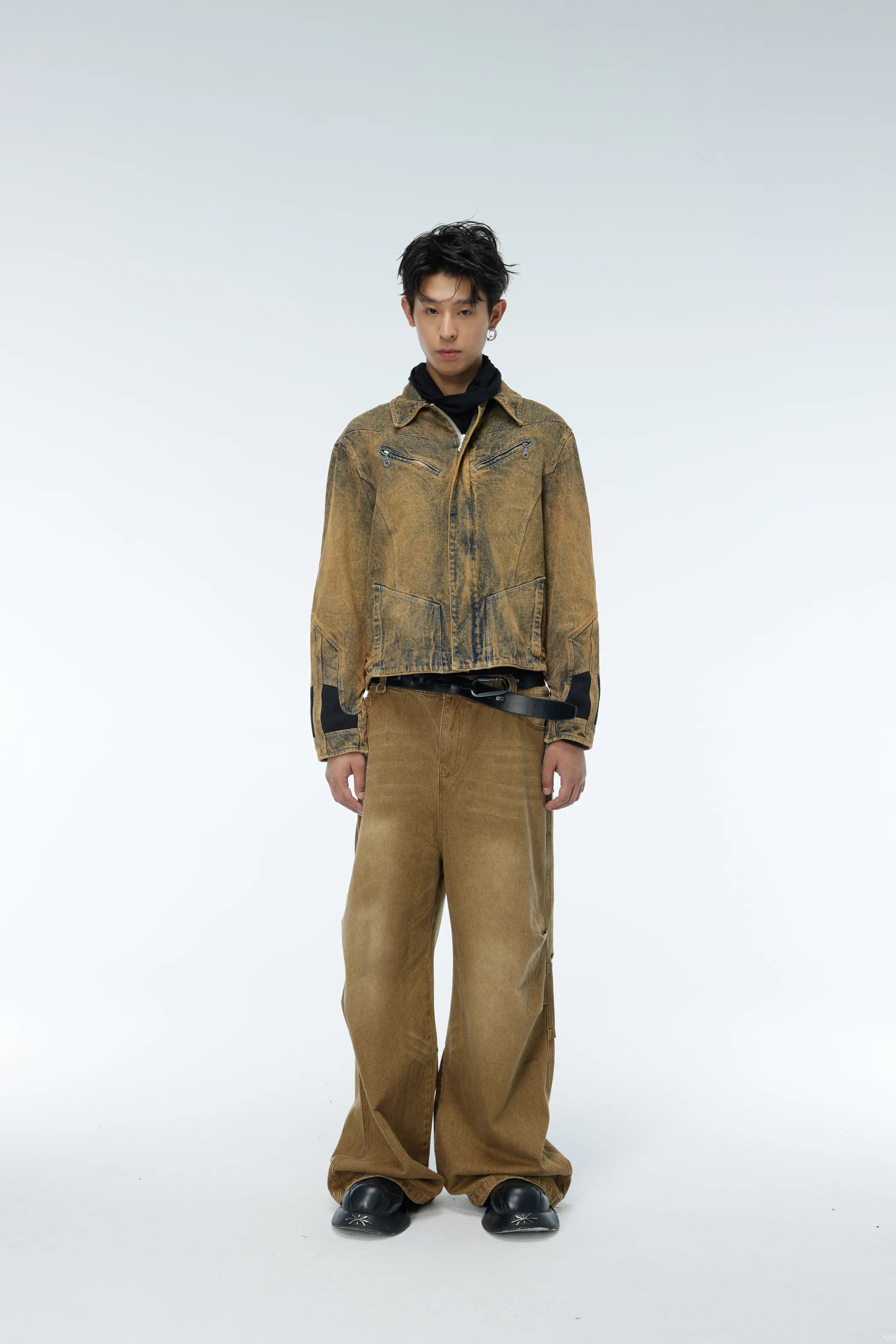 Model shot of Heavyweight Destroyed Jeans 2