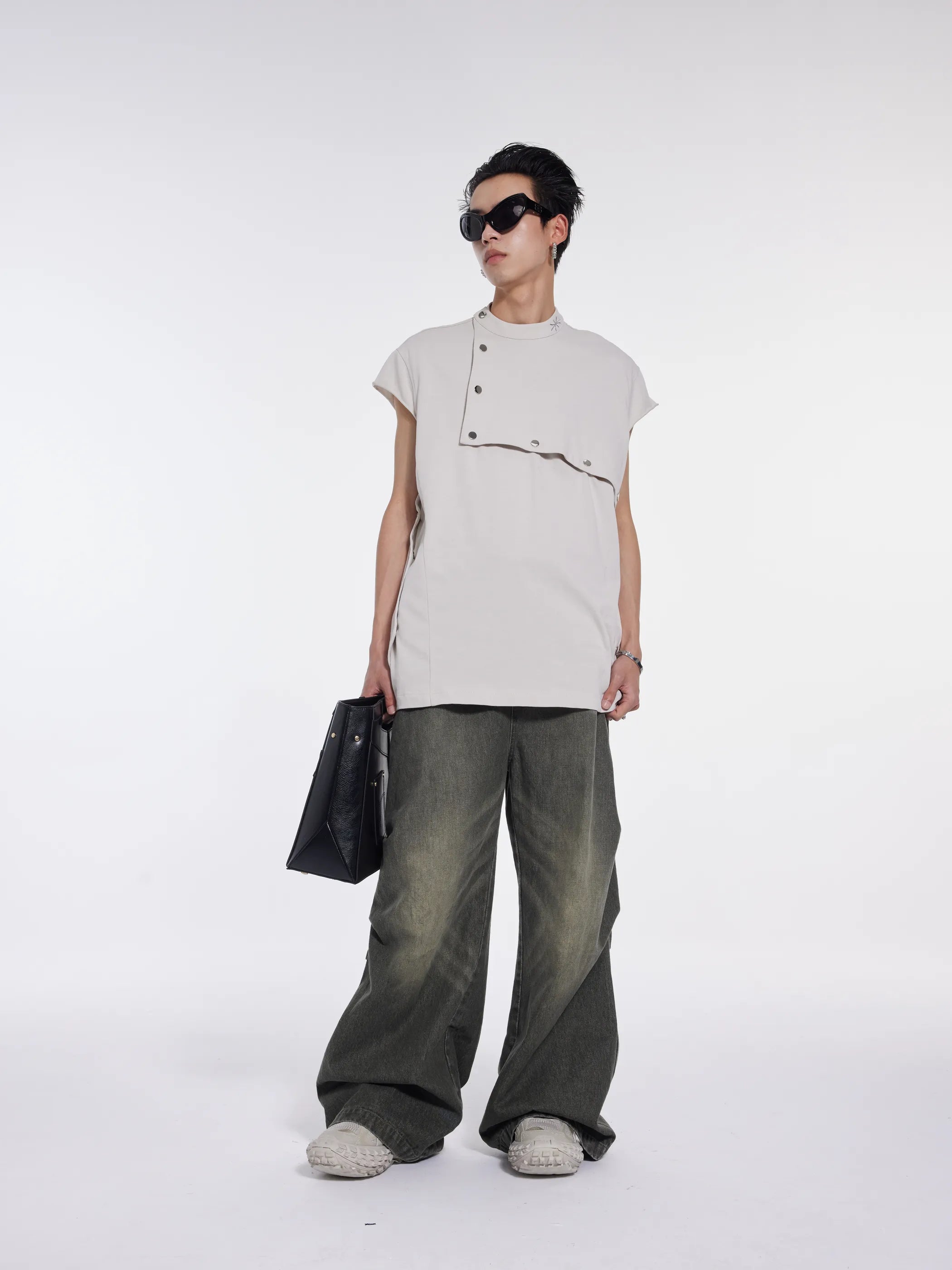 Model shot of Heavyweight Destroyed Jeans 4