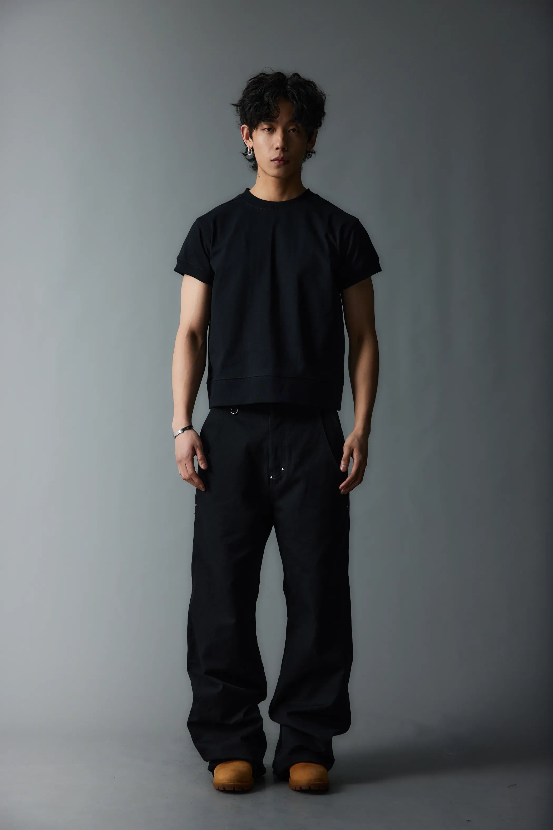 Model shot of Leather-Label Premium Cotton Tee 2