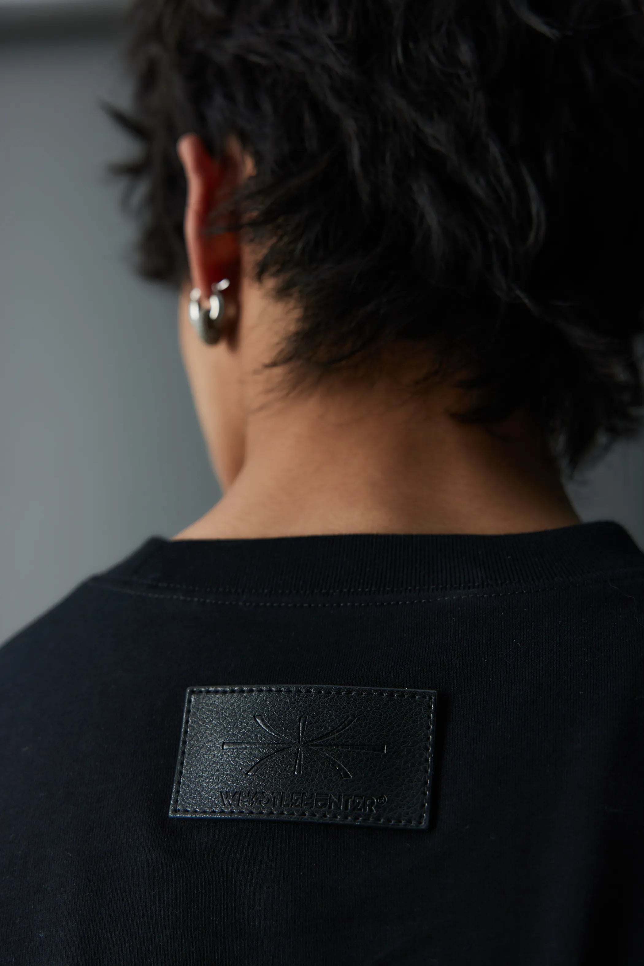 Model shot of Leather-Label Premium Cotton Tee 6