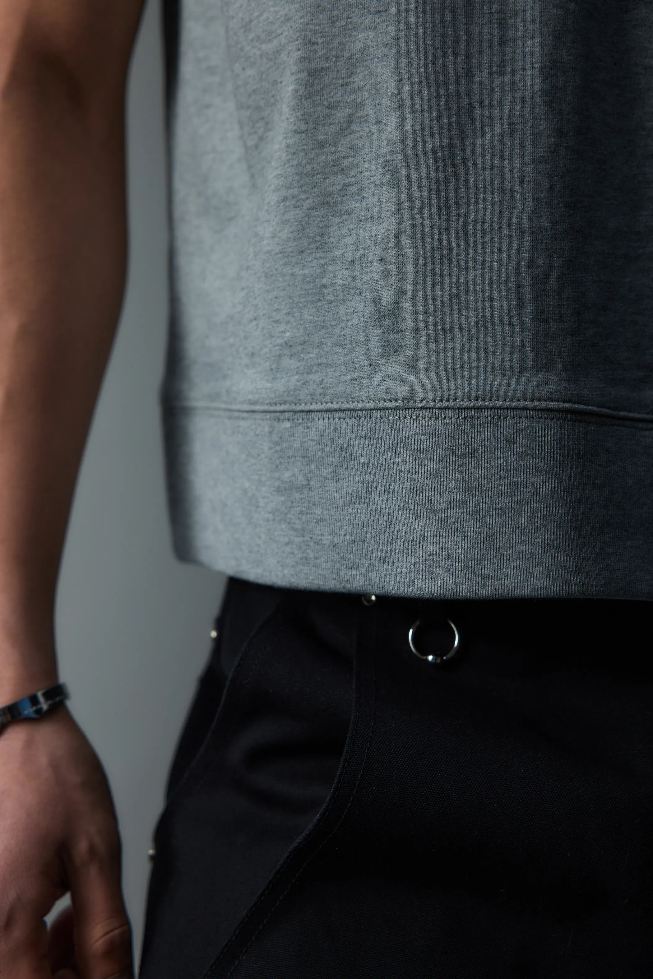Model shot of Leather-Label Premium Cotton Tee 6