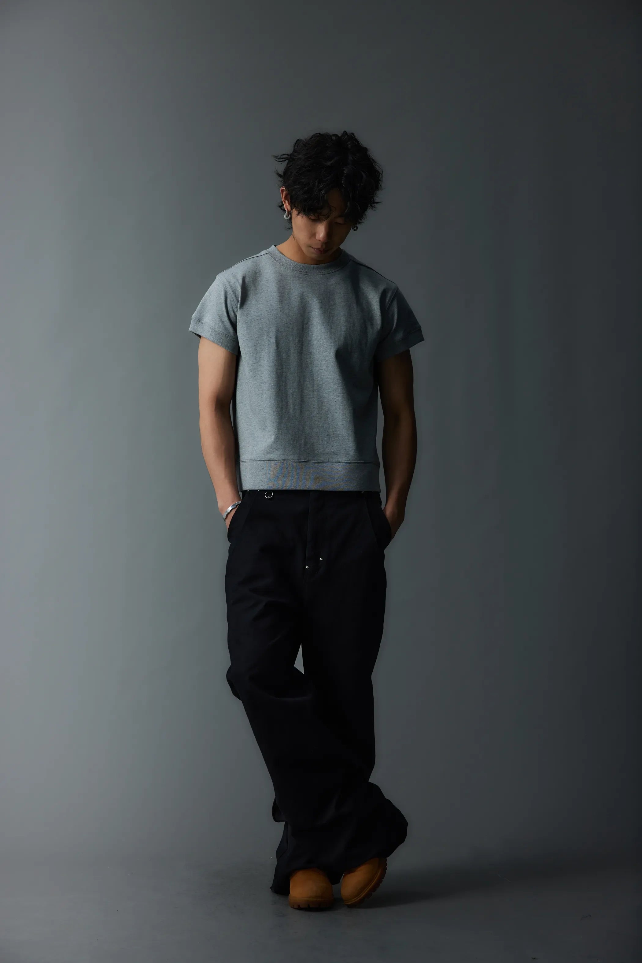 Model shot of Leather-Label Premium Cotton Tee 9