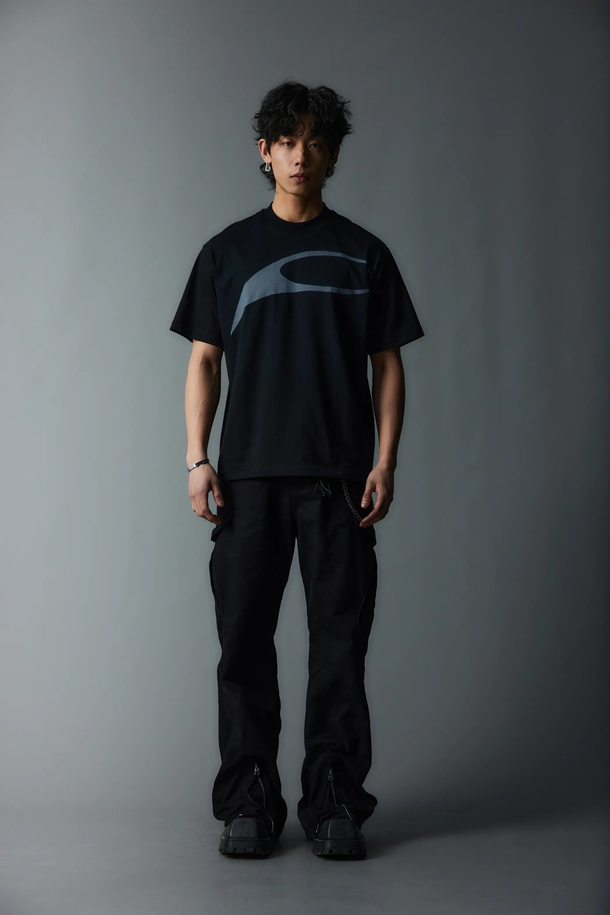 Model shot of Signature Transfer-Print Crewneck 2