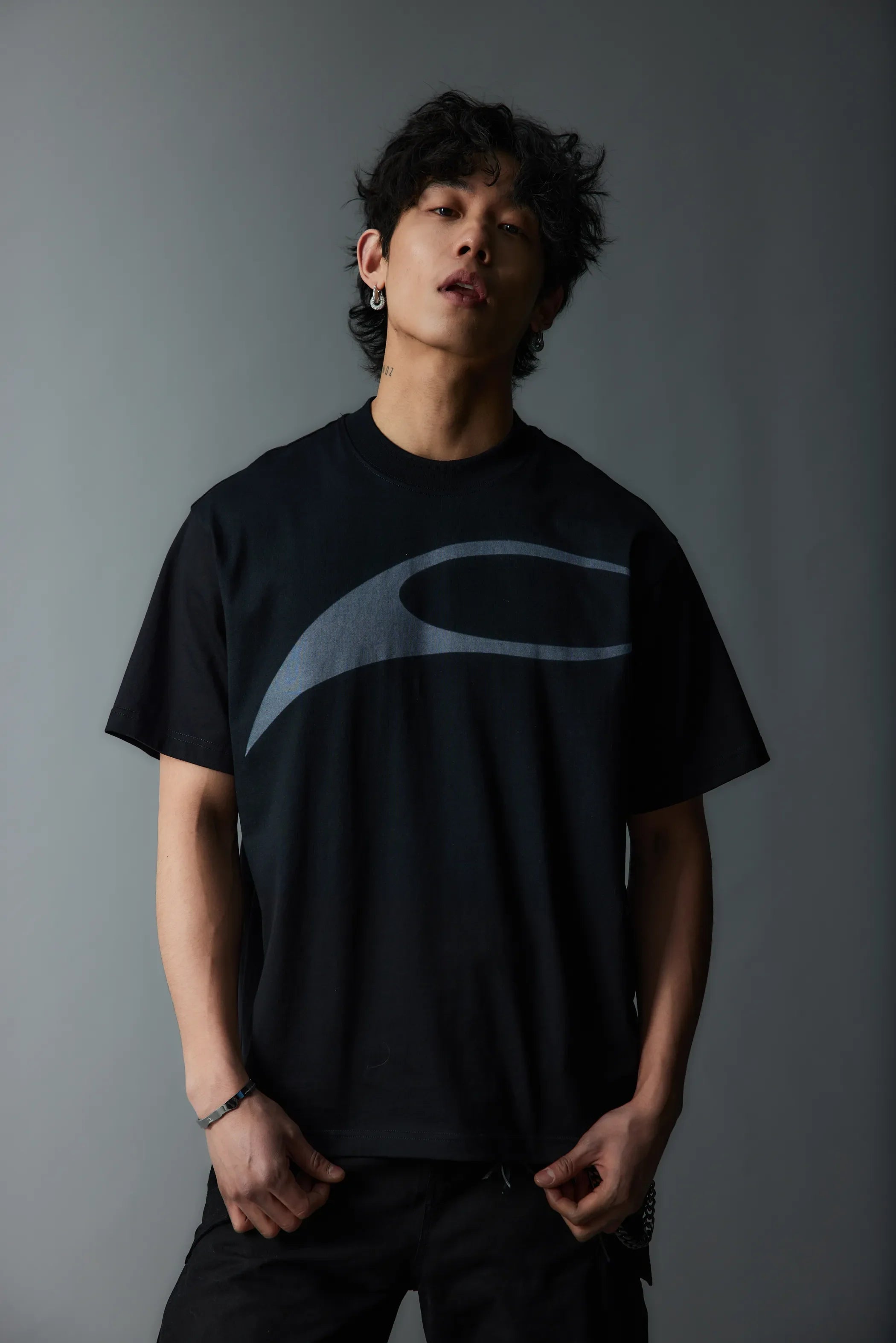 Main shot of Signature Transfer-Print Crewneck