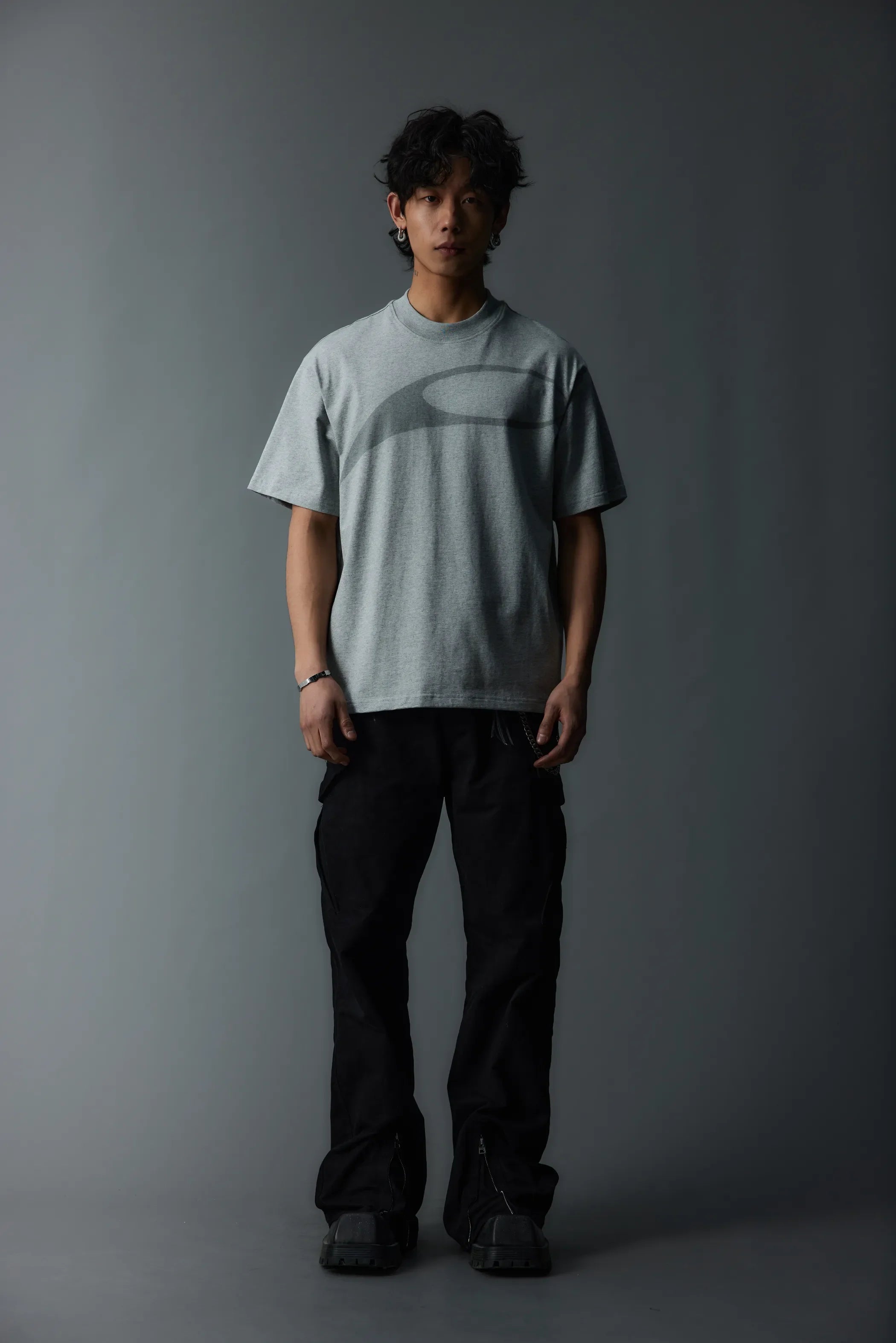 Model shot of Signature Transfer-Print Crewneck 2