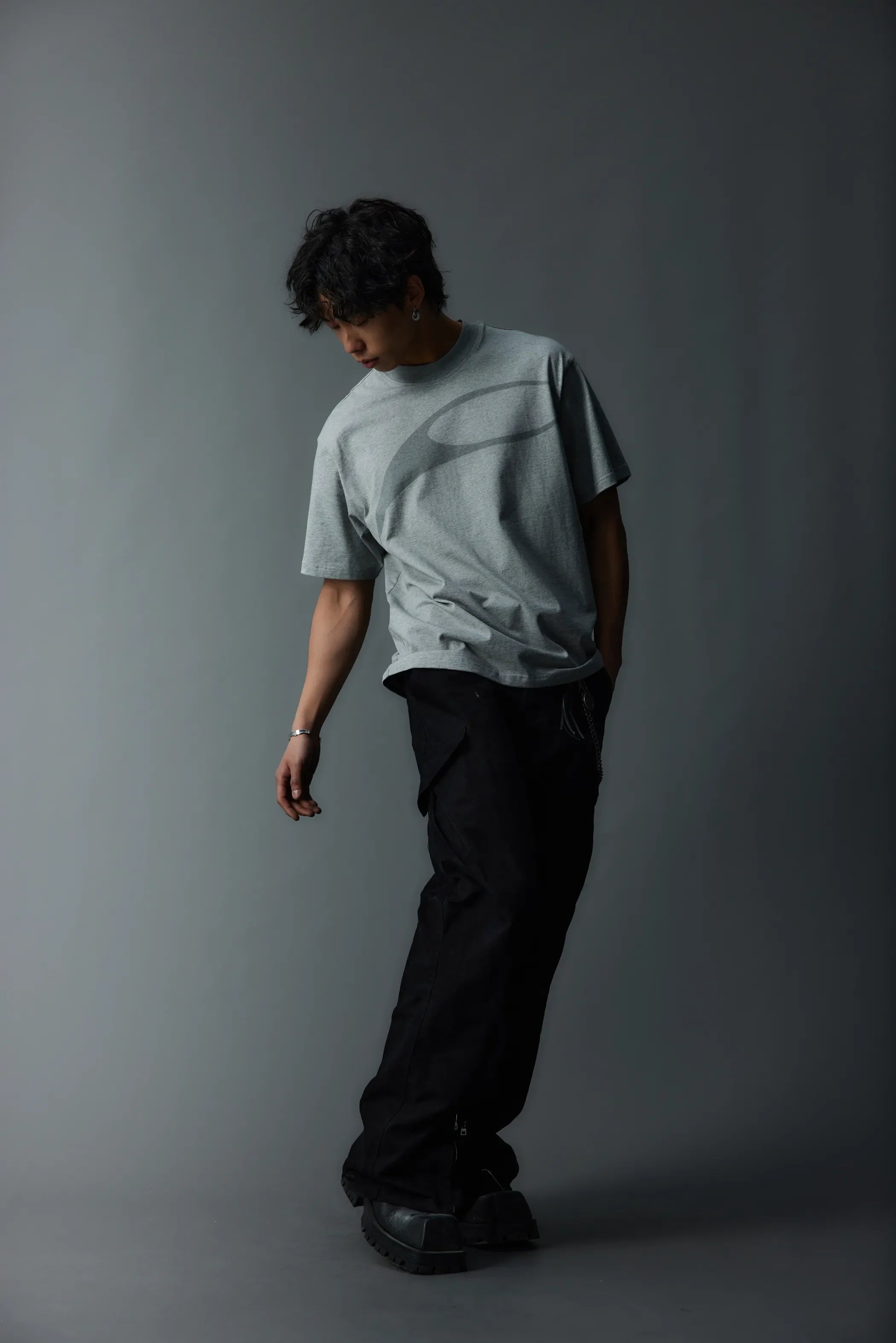 Model shot of Signature Transfer-Print Crewneck 4