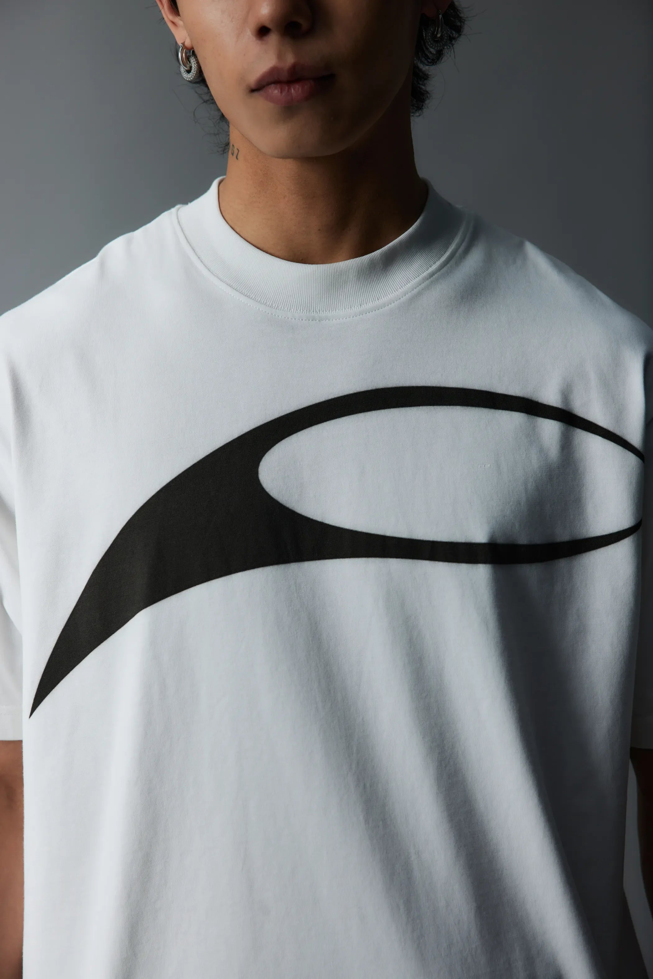 Model shot of Signature Transfer-Print Crewneck 3