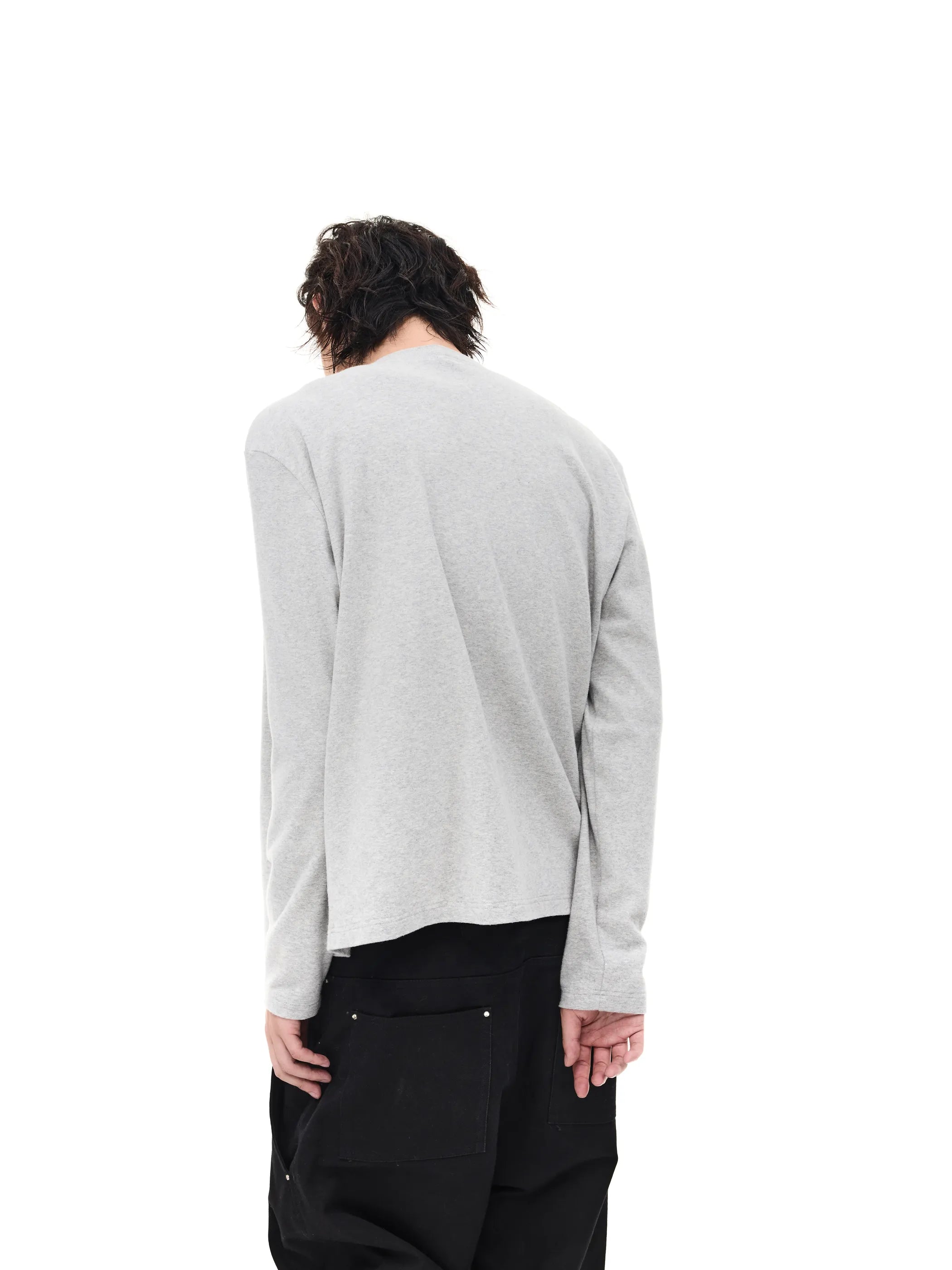 Badge-embroidered wool-blend slim-fit