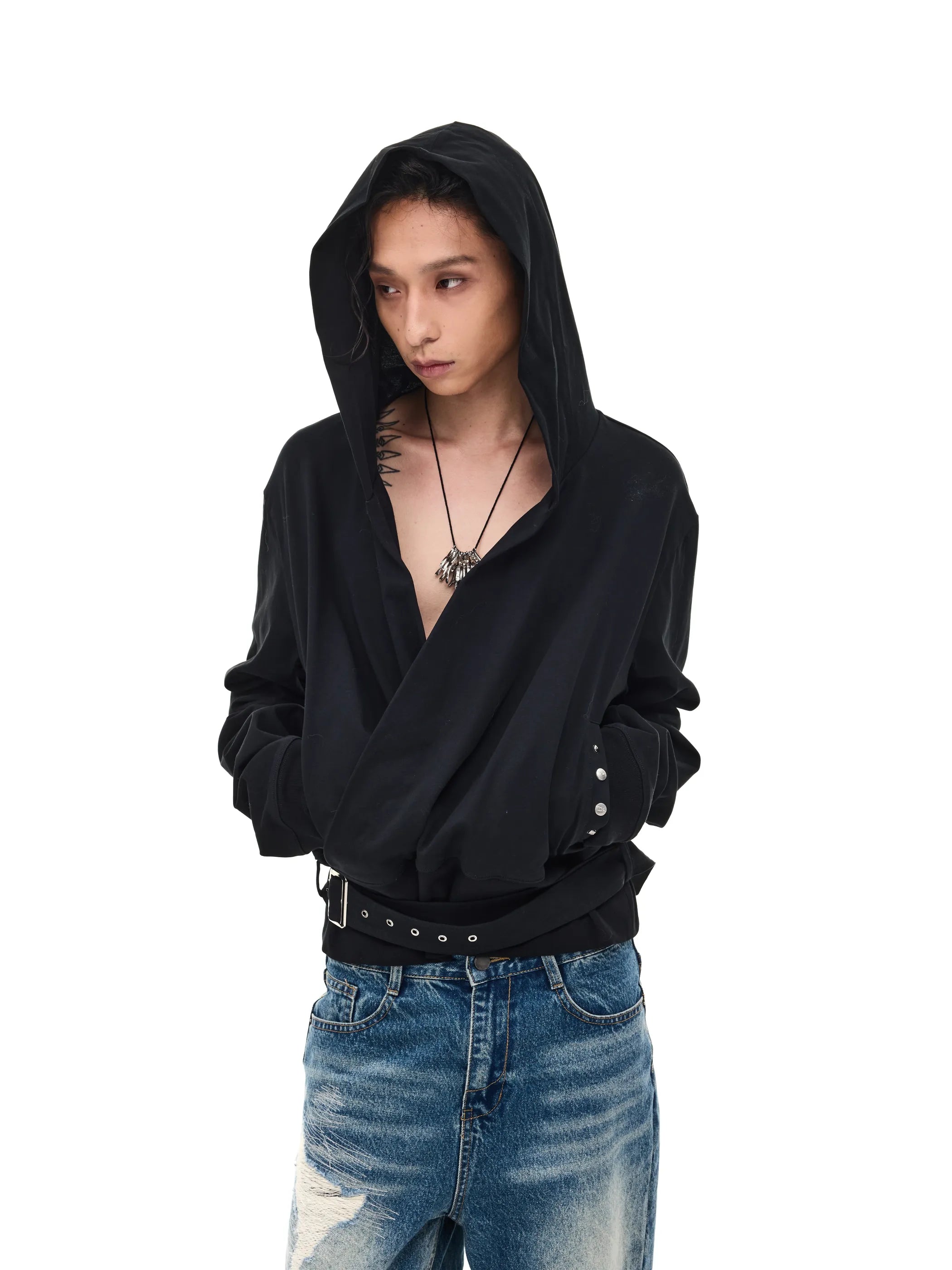 Deep V Hoodie