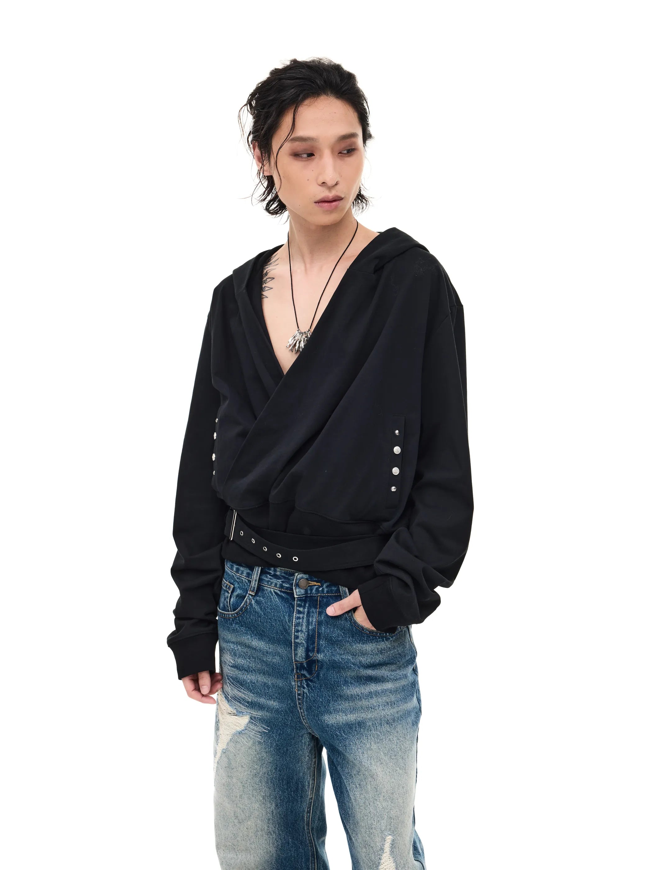 Deep V Hoodie