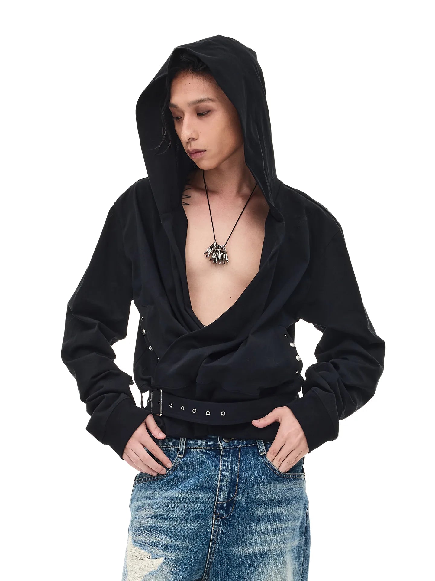 Deep V Hoodie