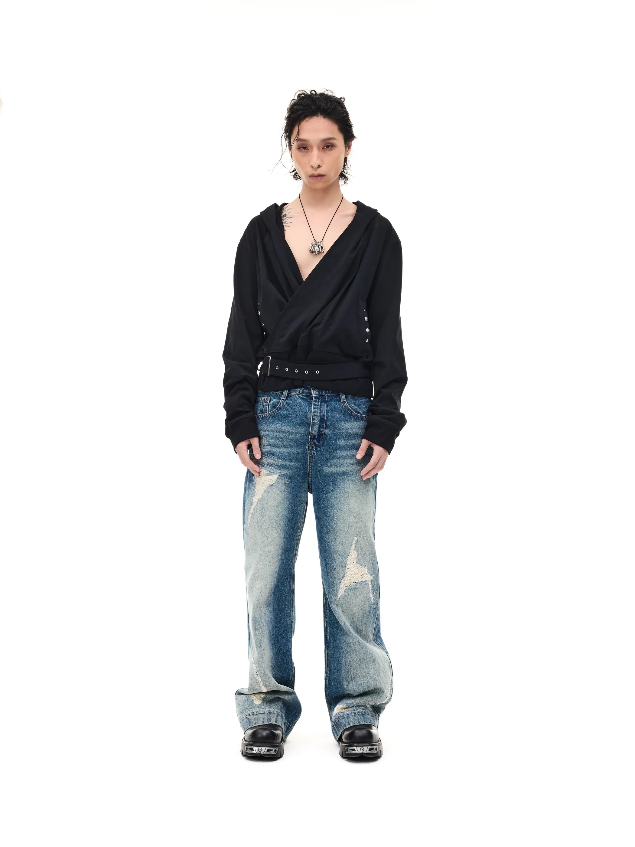 Deep V Hoodie