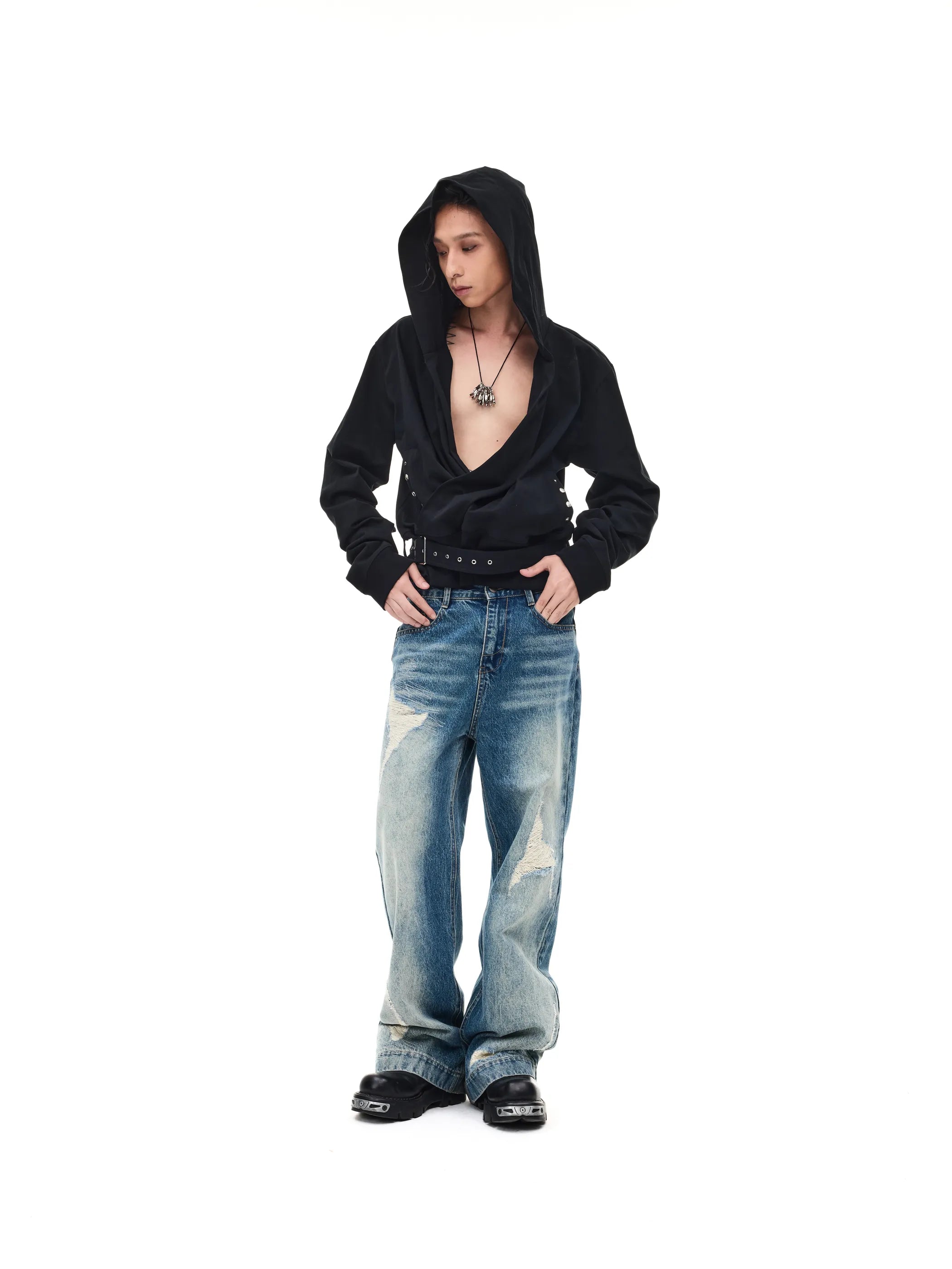 Deep V Hoodie