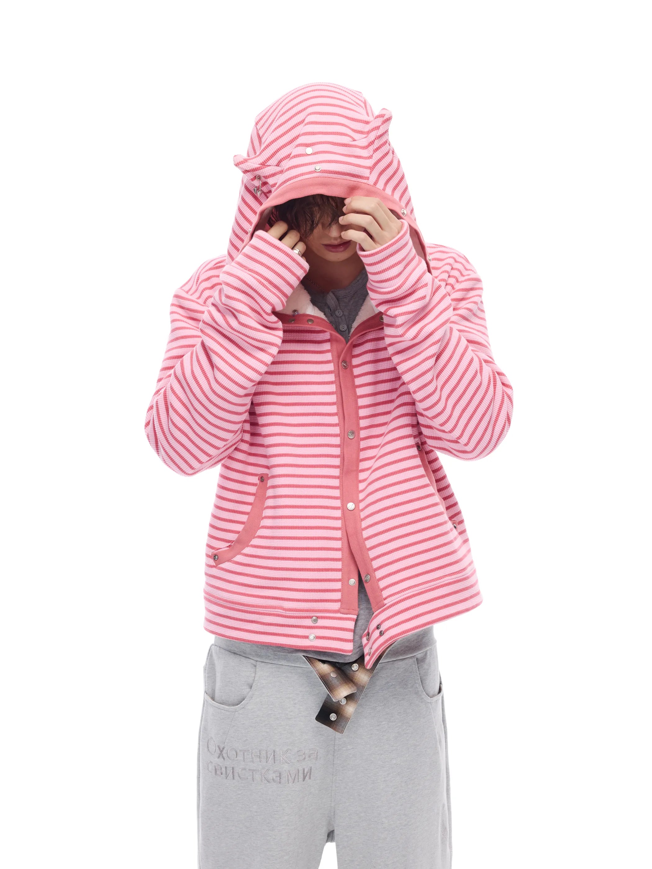 Hooded sweatshirt jacket