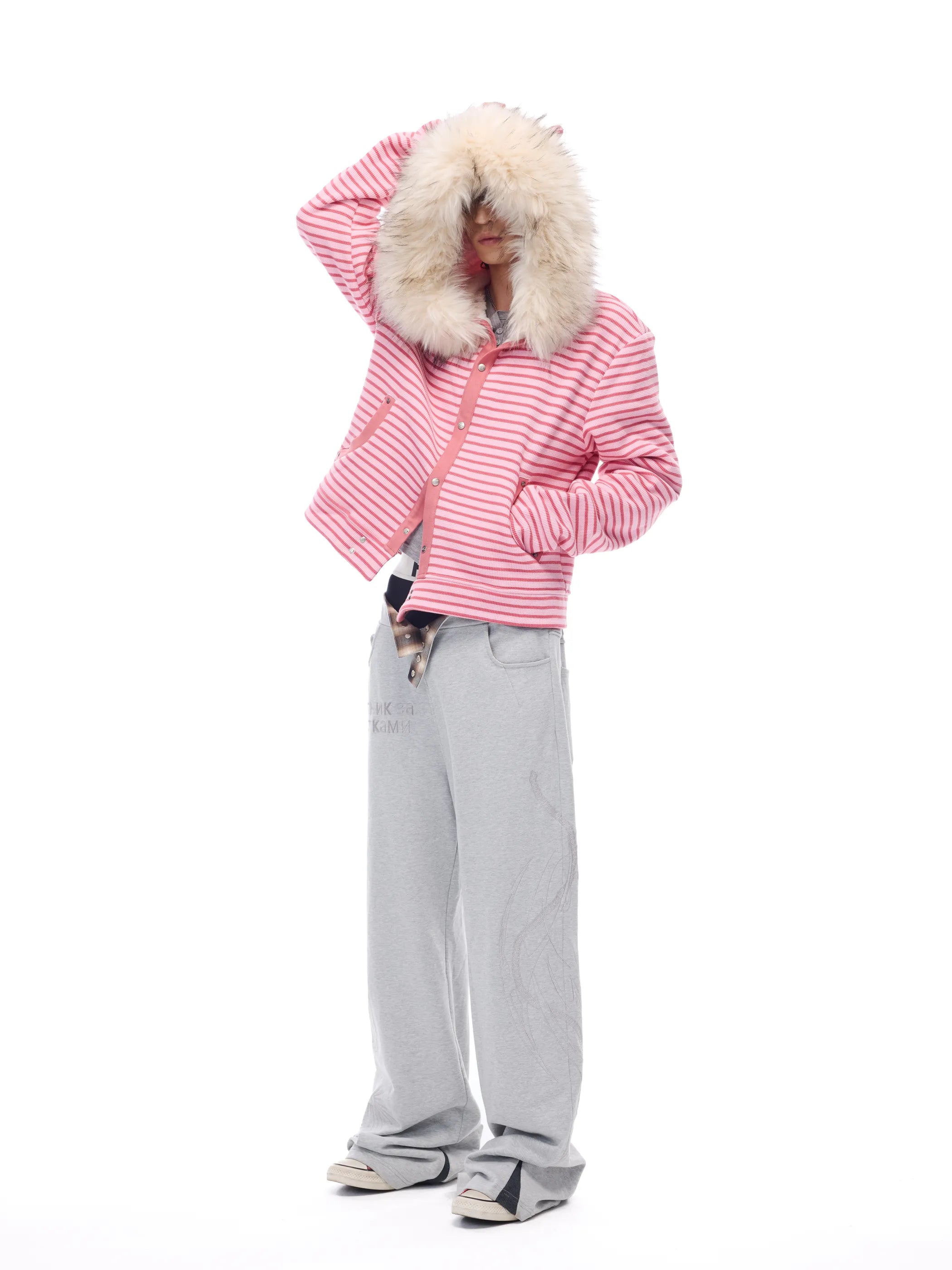 Hooded sweatshirt jacket