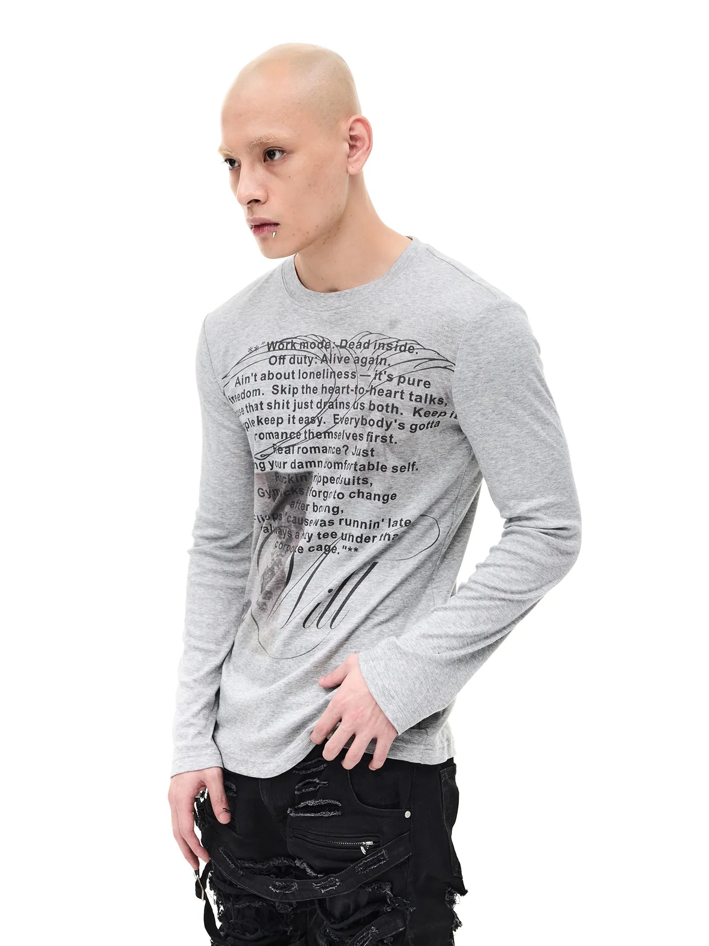 Printed Slim-fit Stretch Tee