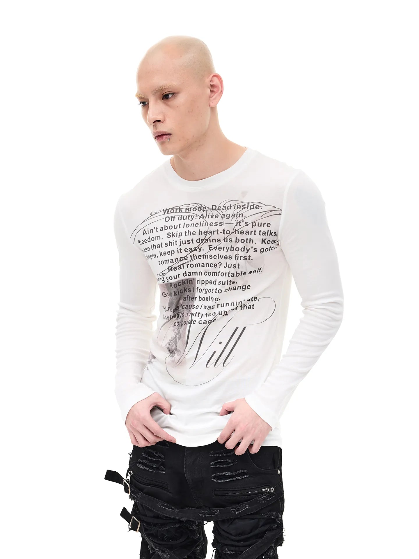 Printed Slim-fit Stretch Tee