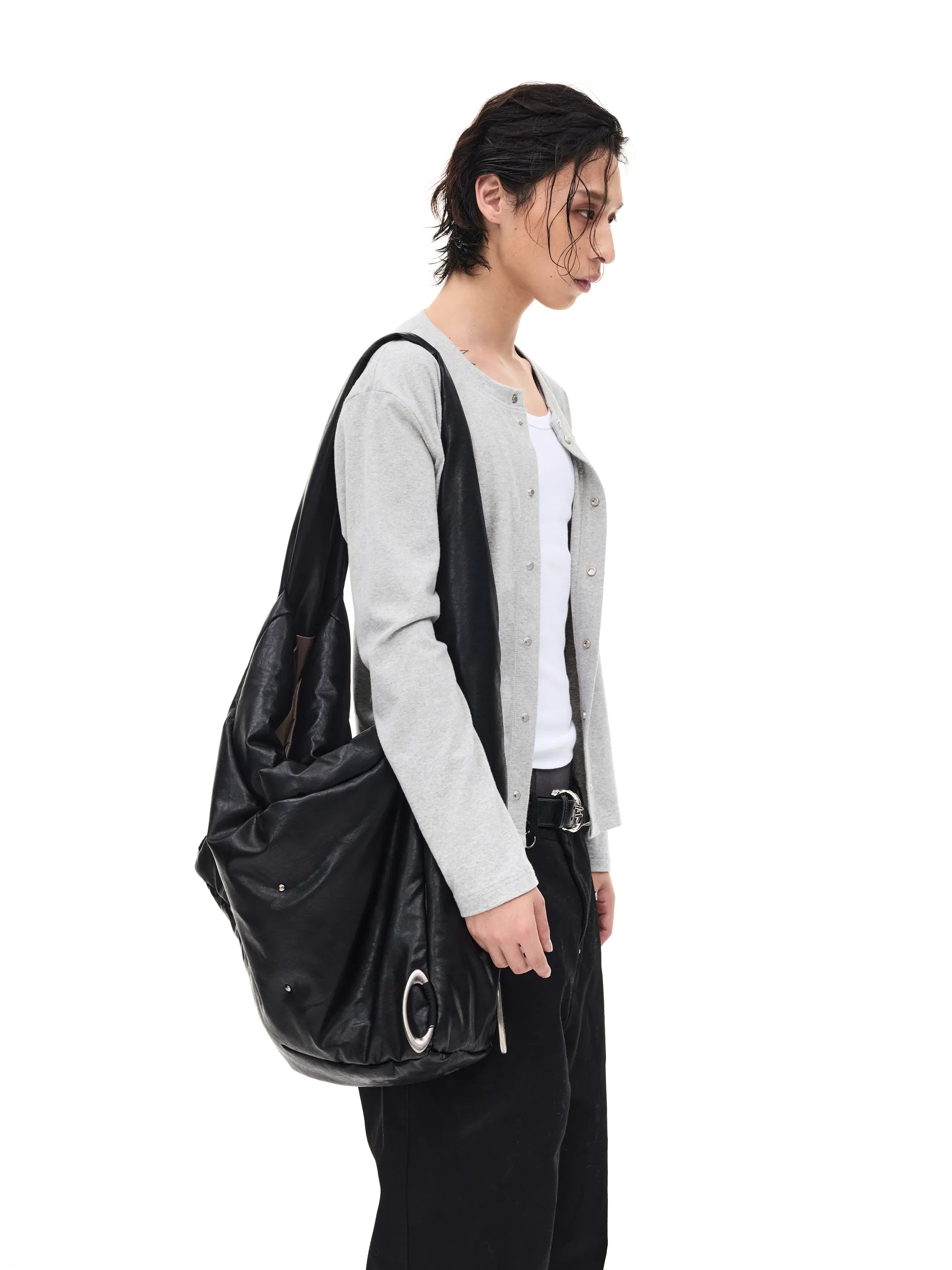 Transformable quilted crossbody bag