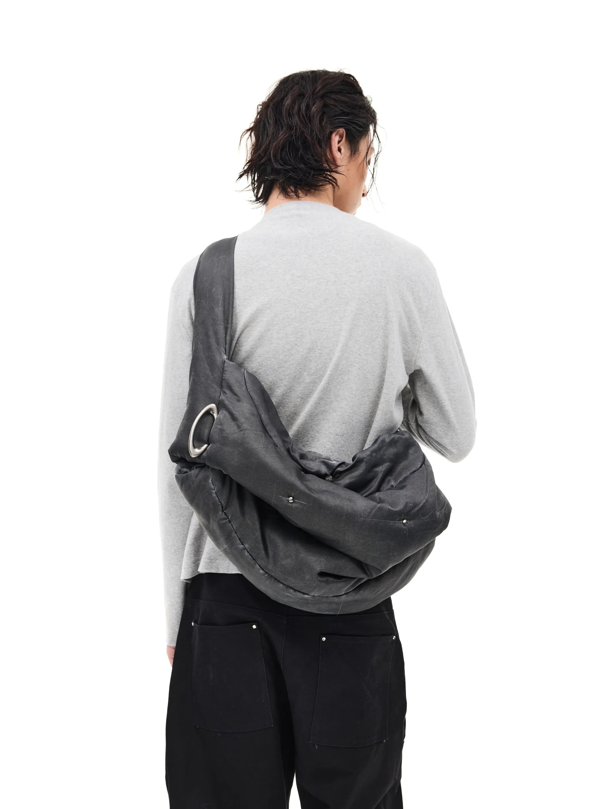 Transformable quilted crossbody bag