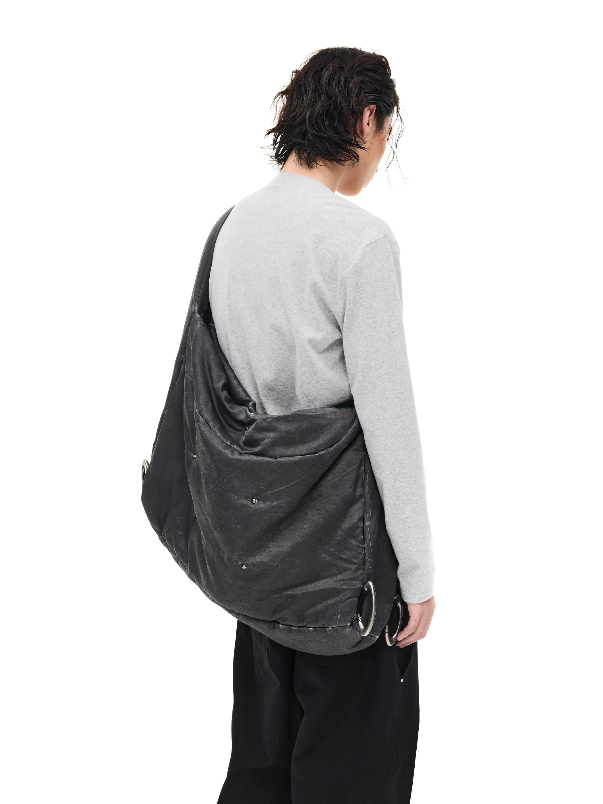 Transformable quilted crossbody bag