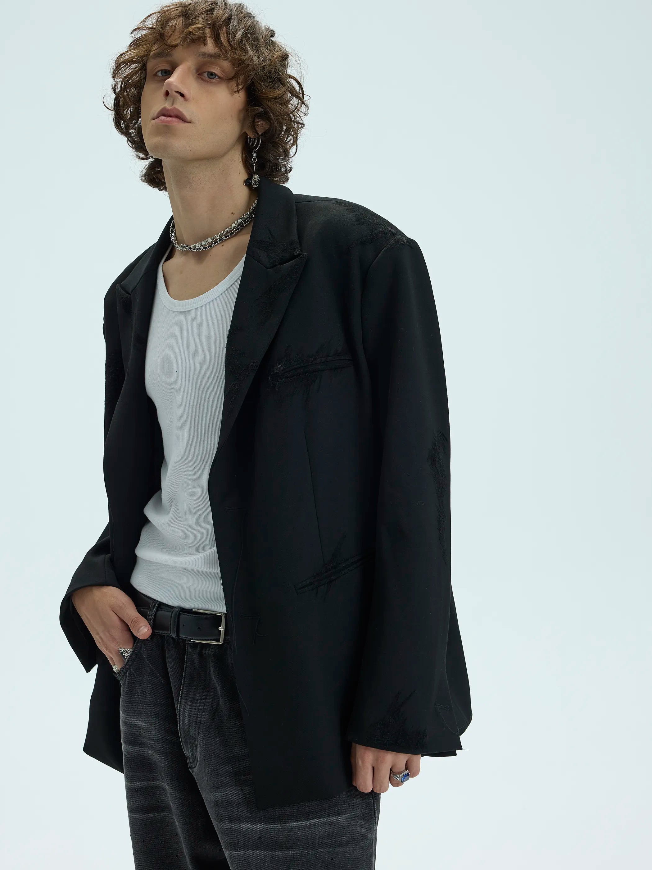Main shot of Artisan-Worn Tailored Blazer