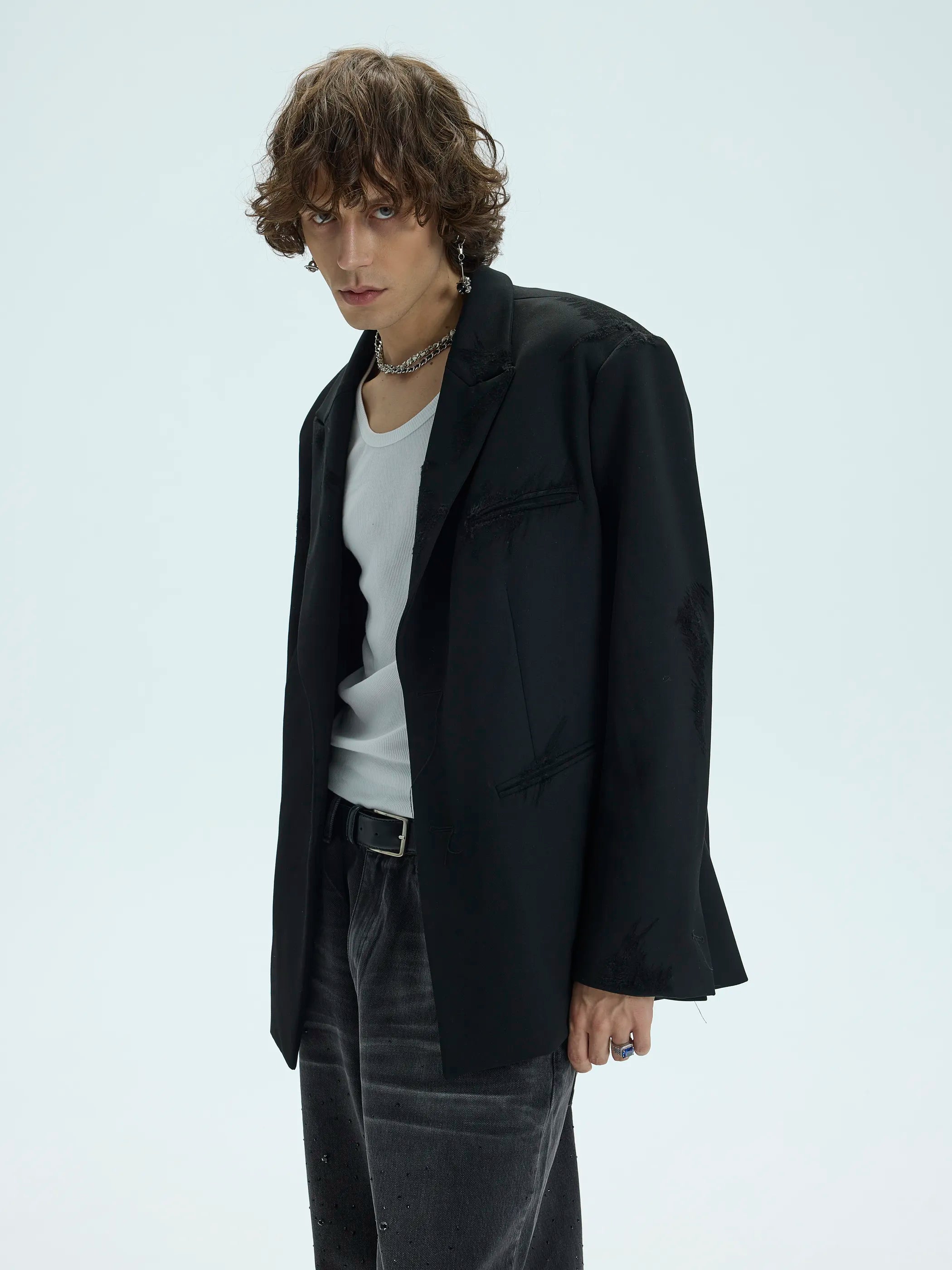 Model shot of Artisan-Worn Tailored Blazer 3