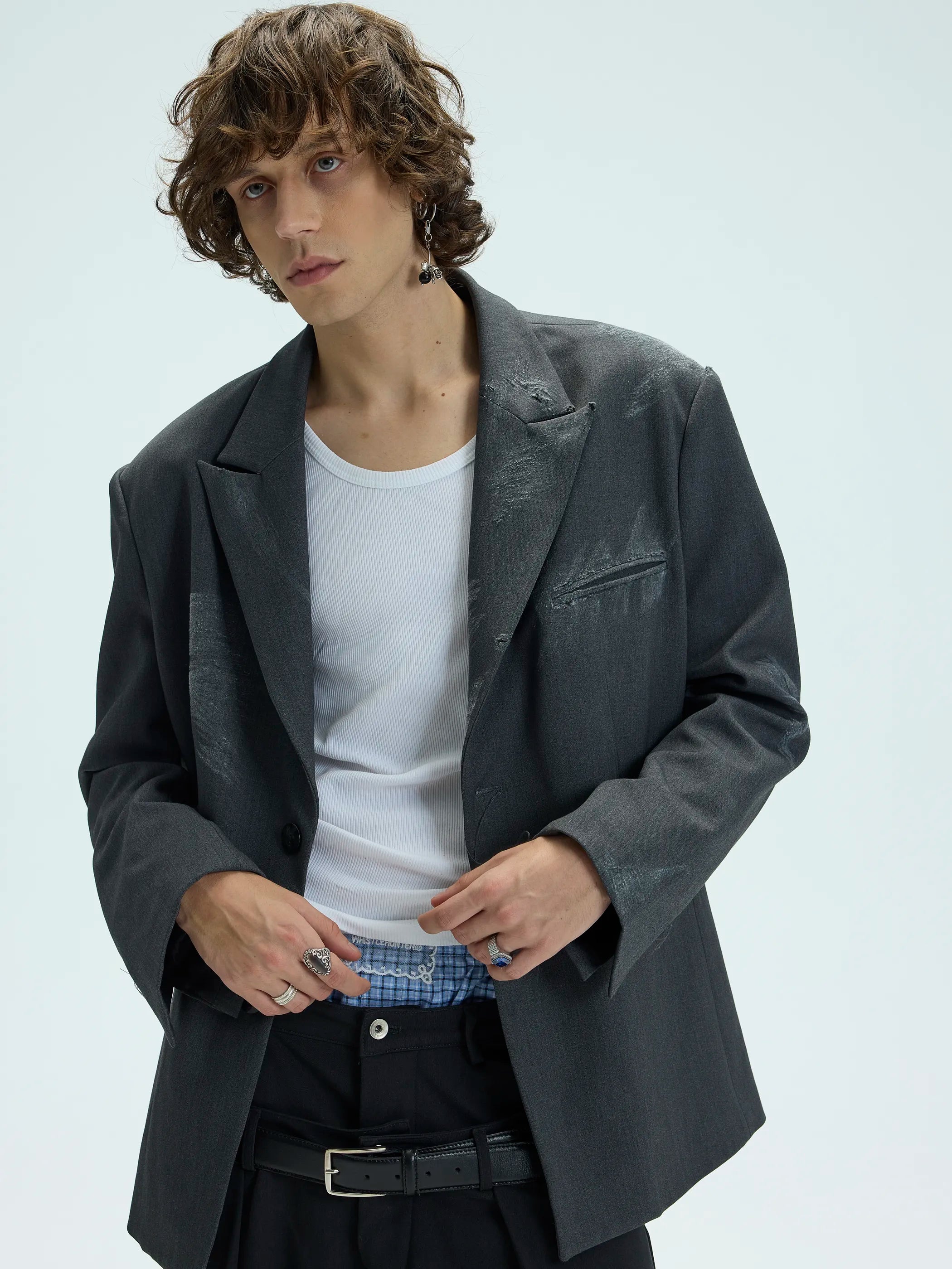 Main shot of Artisan-Worn Tailored Blazer