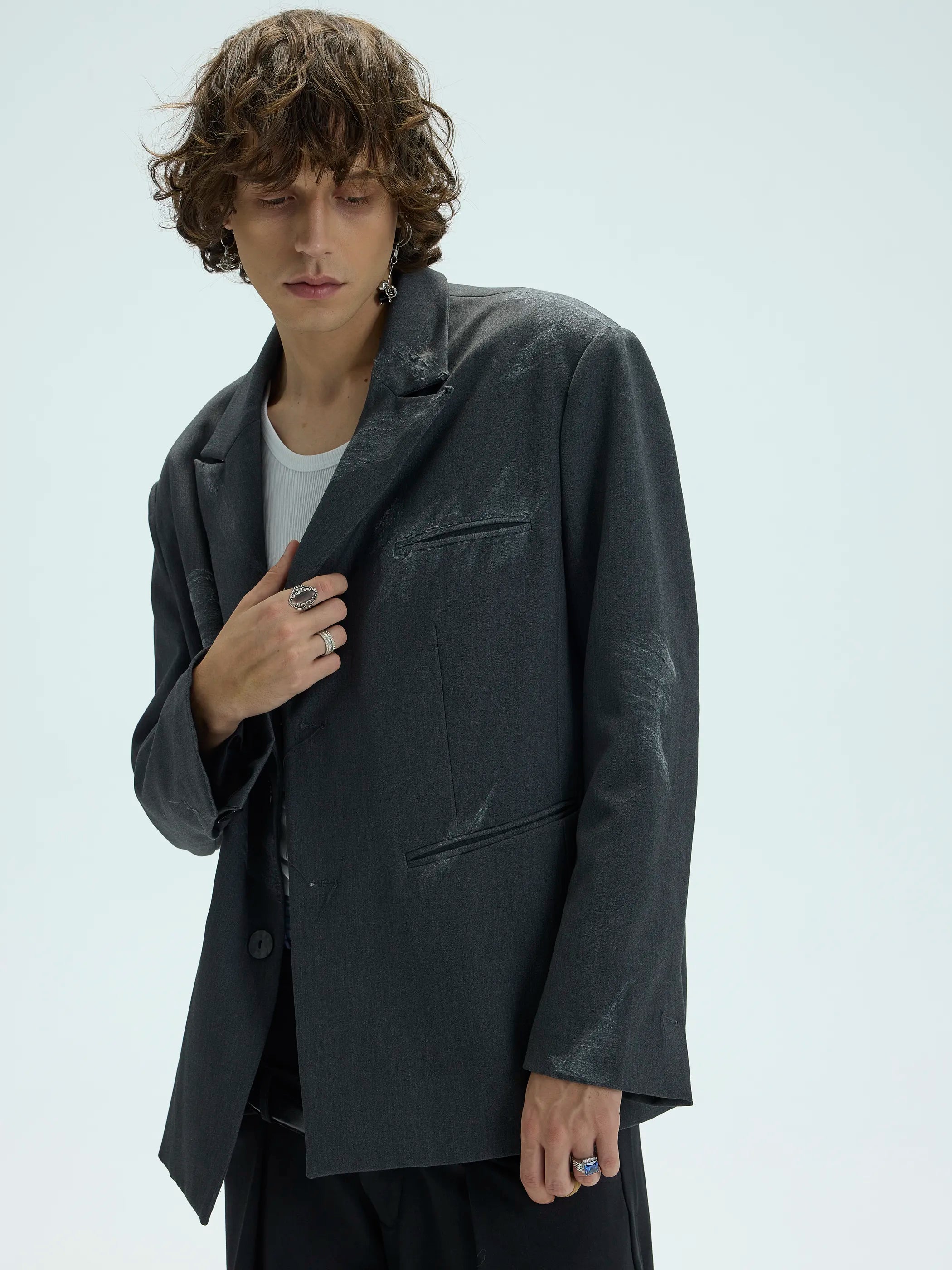 Model shot of Artisan-Worn Tailored Blazer 4