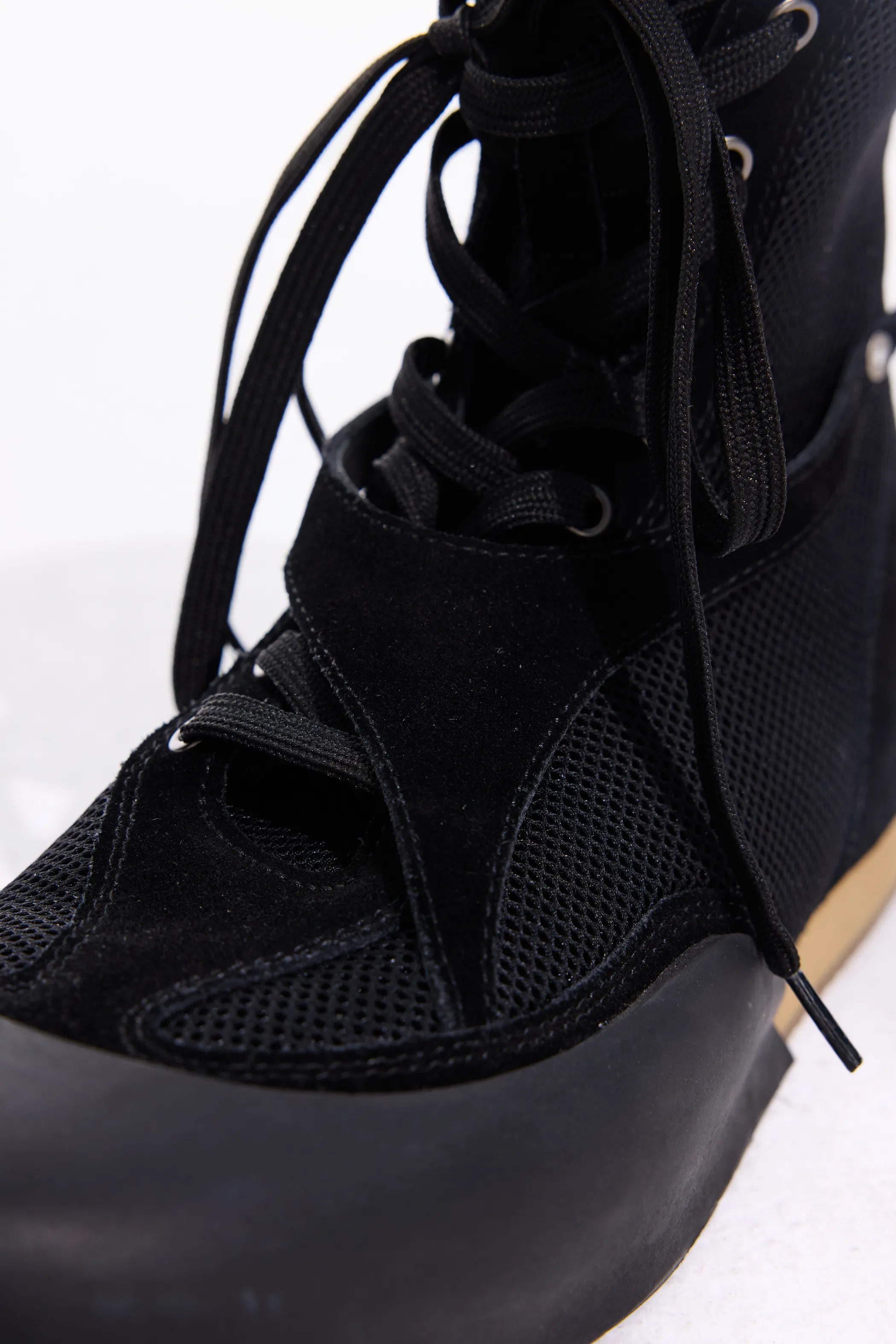 Boxing boots with lace detailing