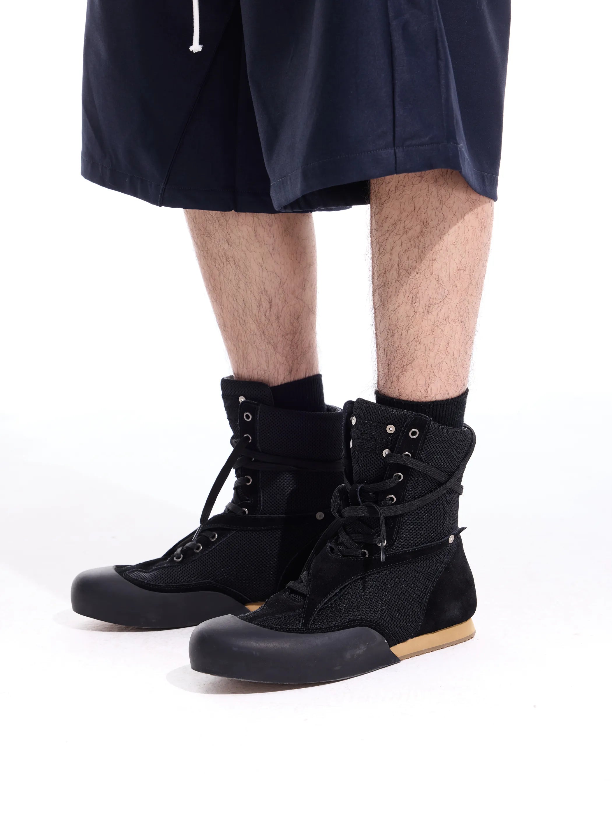 Boxing boots with lace detailing