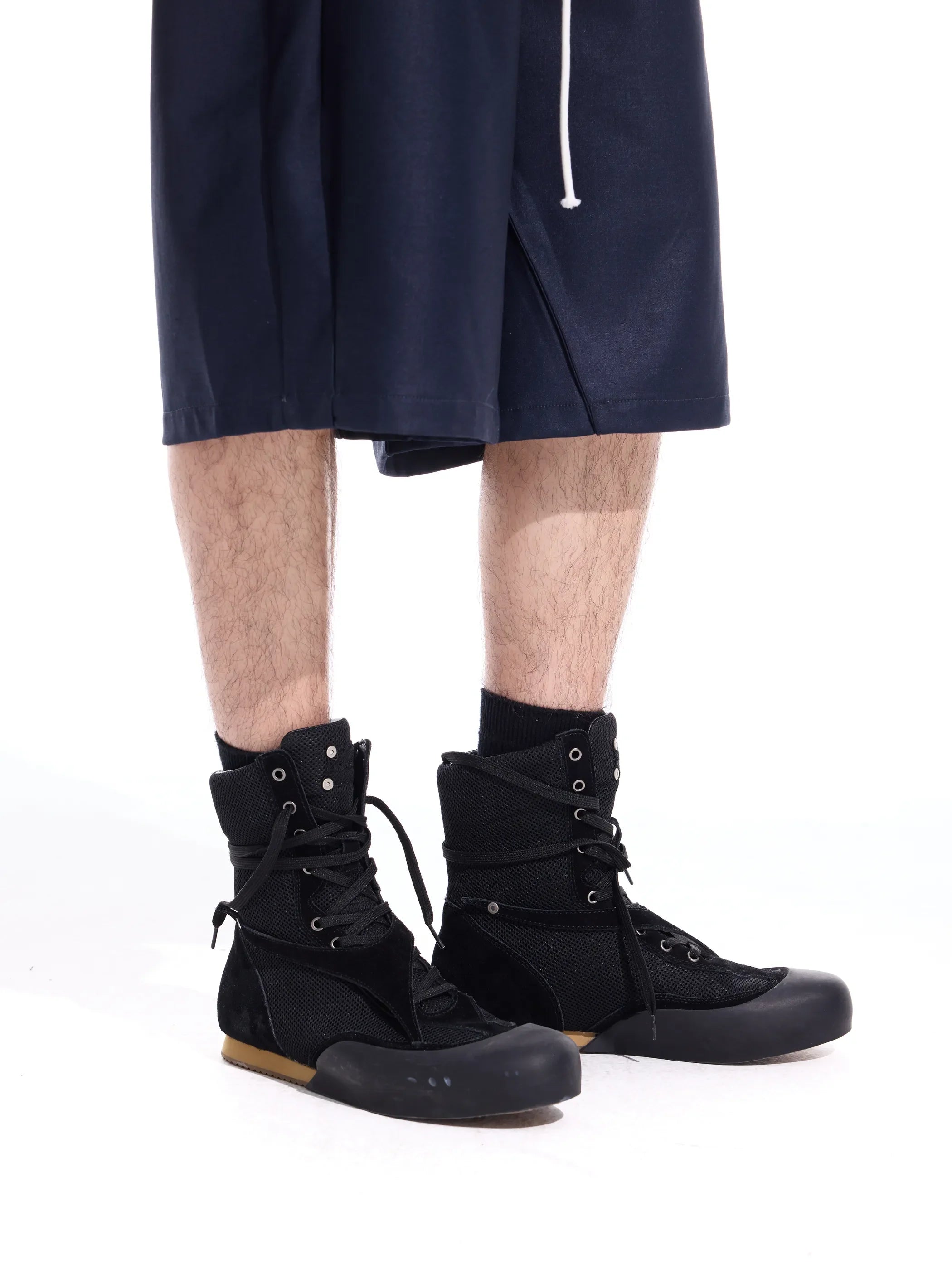 Boxing boots with lace detailing