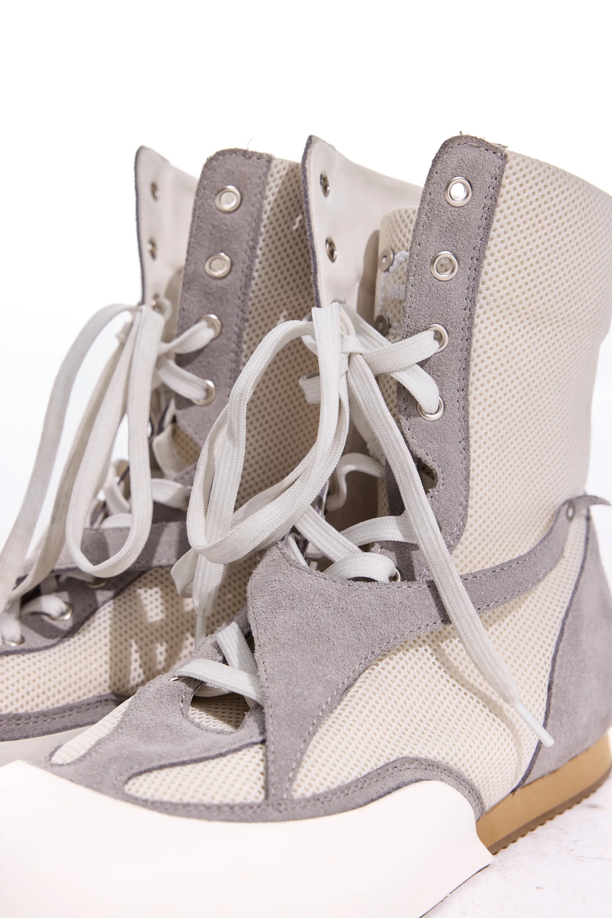 Boxing boots with lace detailing