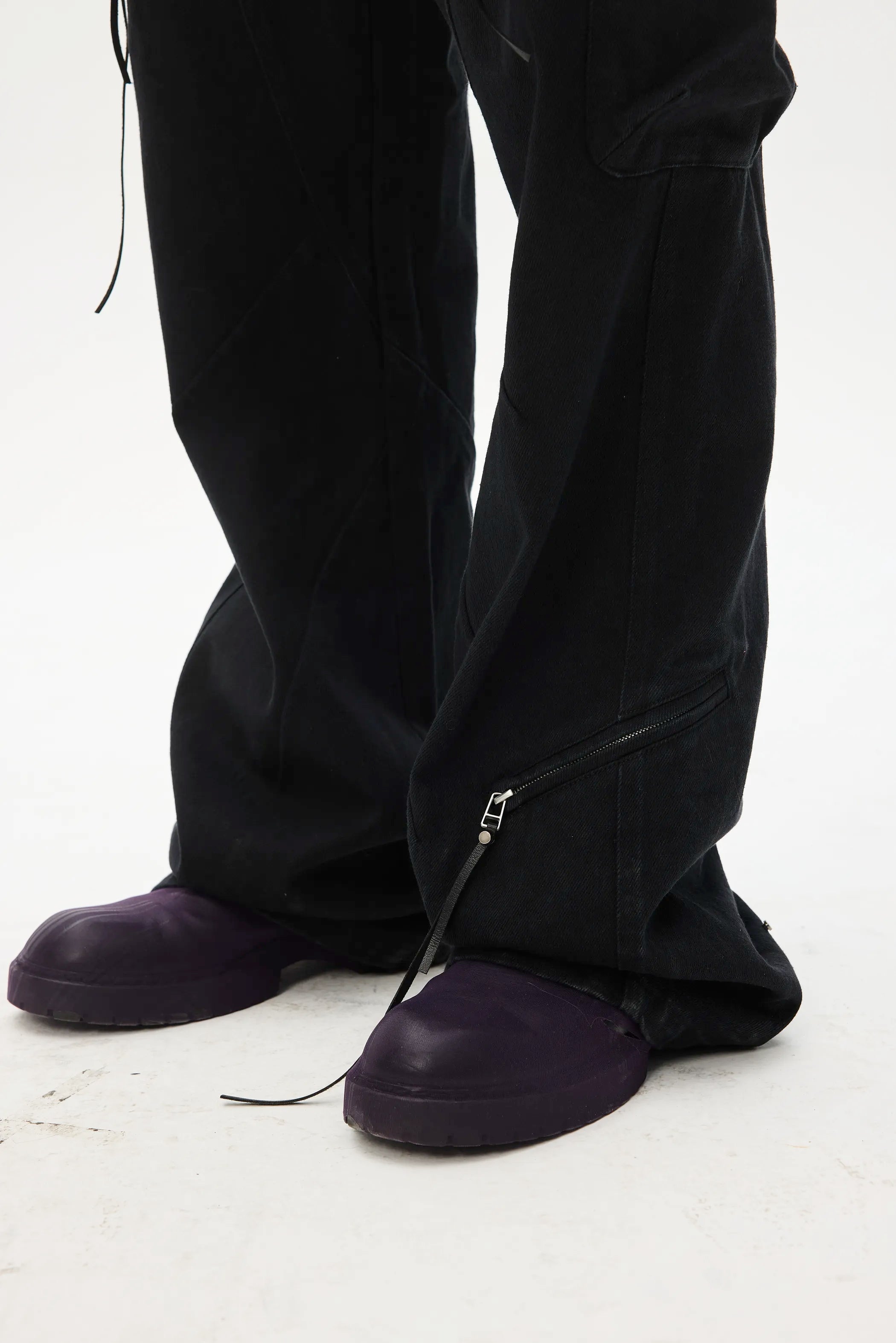 Model shot of Destroyed Denim with Deconstructed Pockets 4