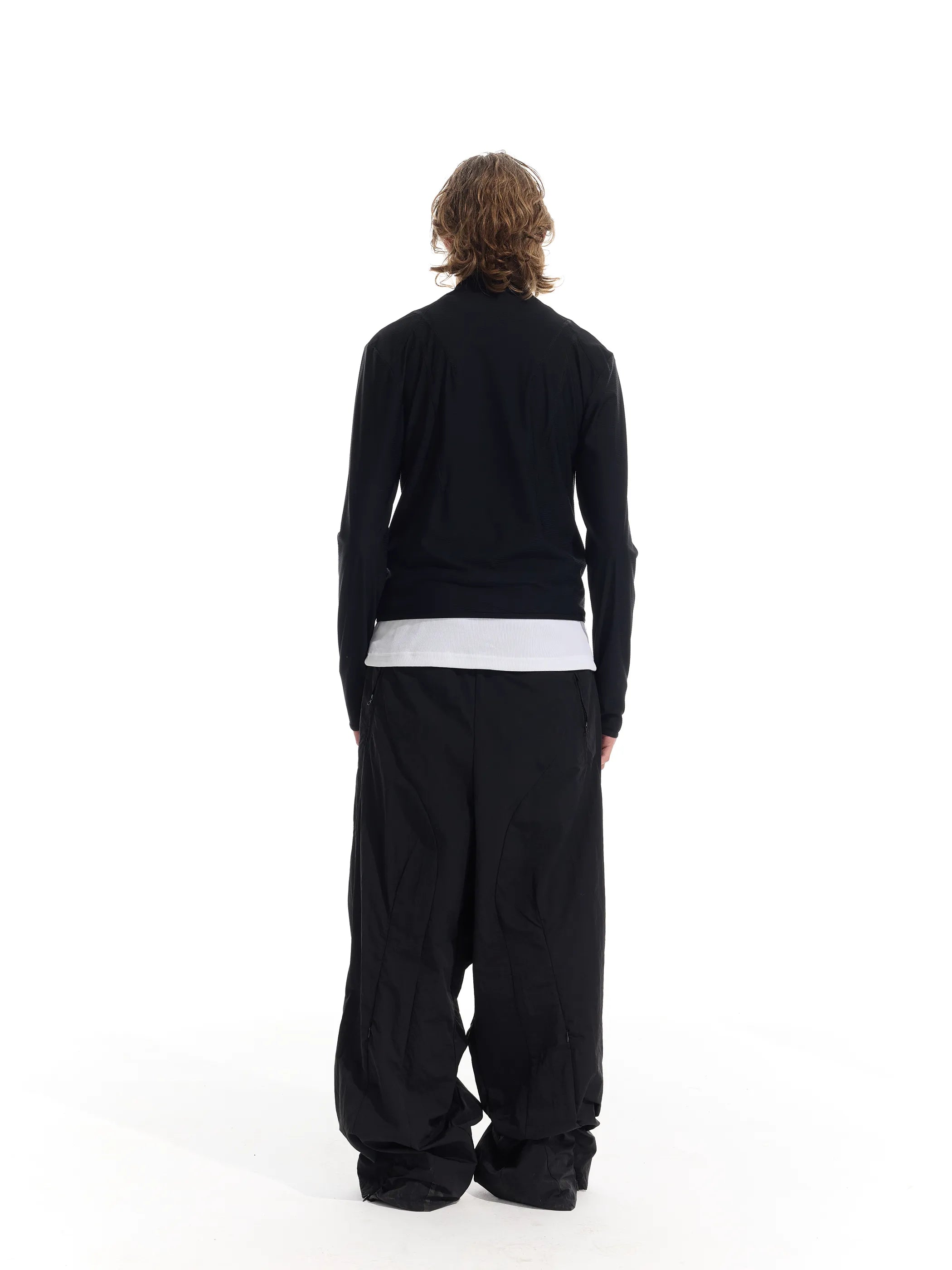 Half-open zip-up sun-protective long sleeve